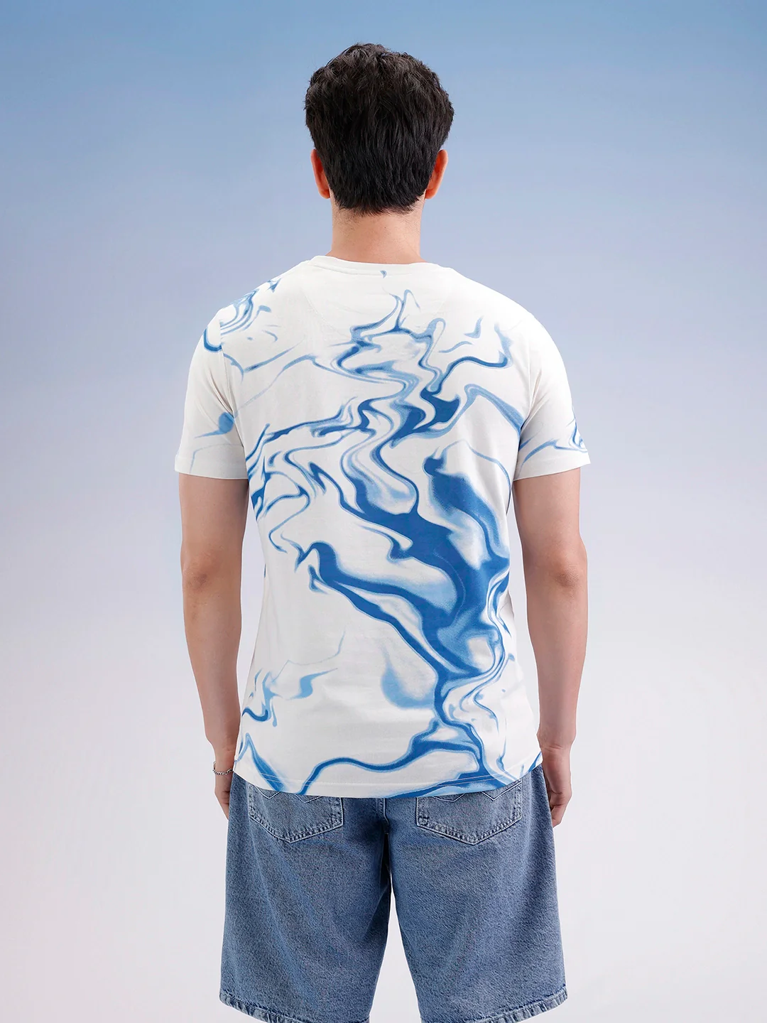 Slim Fit Classic Placement Printed T-Shirt  | Off White - Image 3