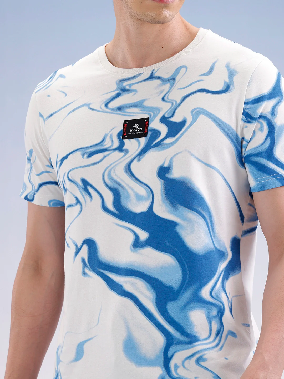 Slim Fit Classic Placement Printed T-Shirt  | Off White - Image 5