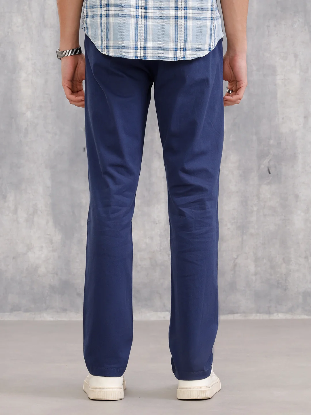 Slim Fit Cotton Stetch Chino I Blue - Image 3