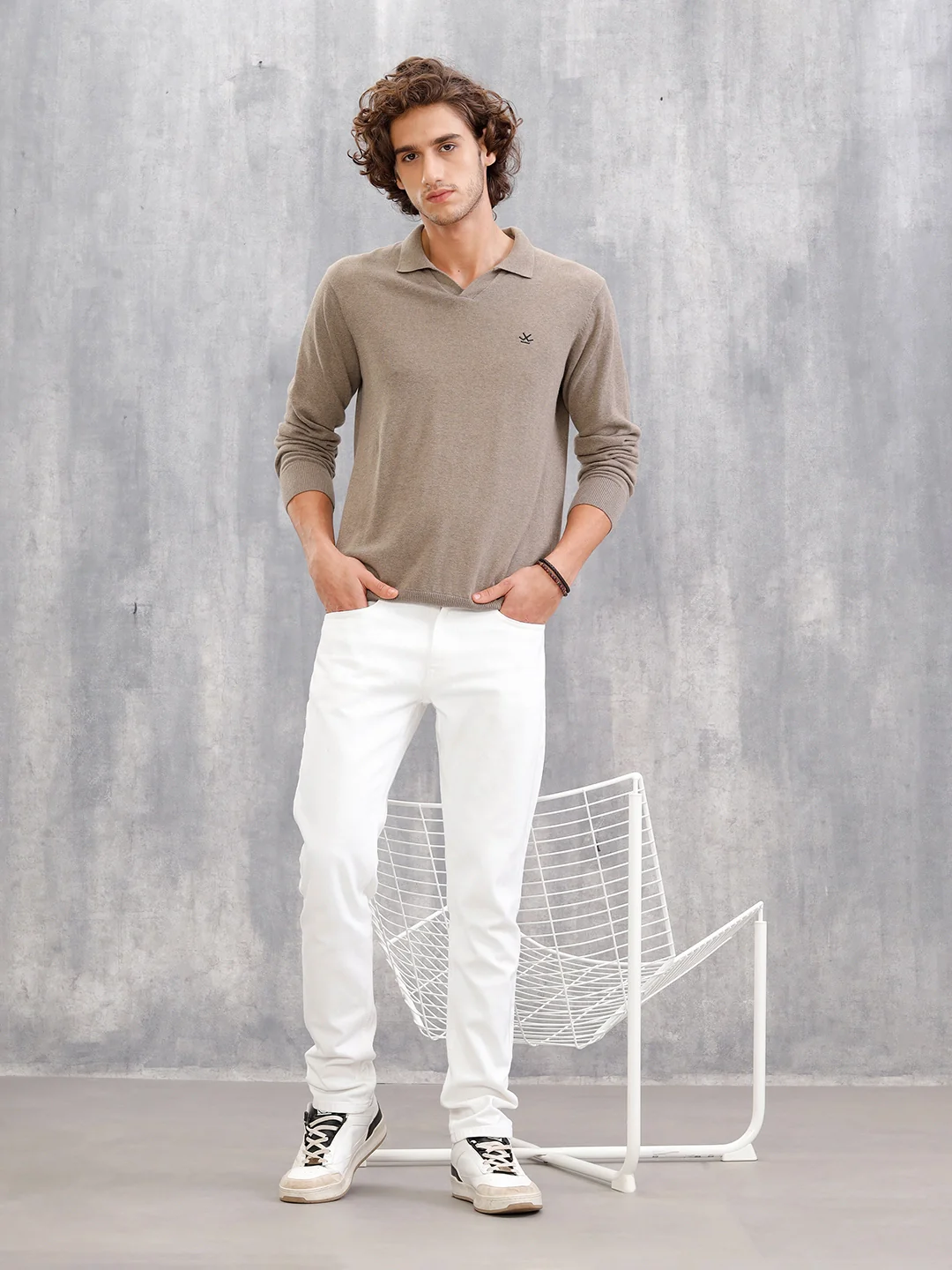 Slim Fit Cotton Stretch Jeans I White - Image 2