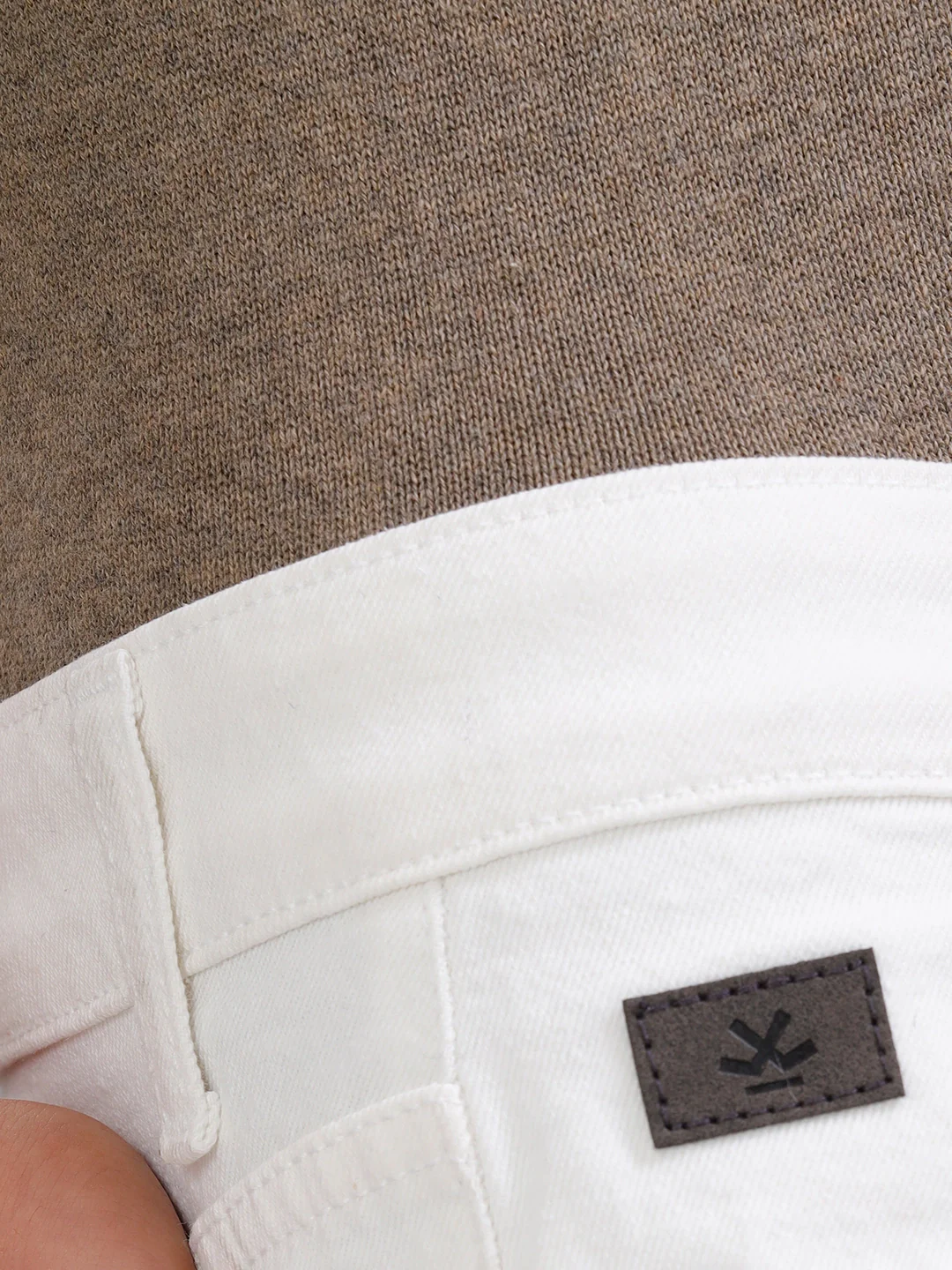 Slim Fit Cotton Stretch Jeans I White - Image 5