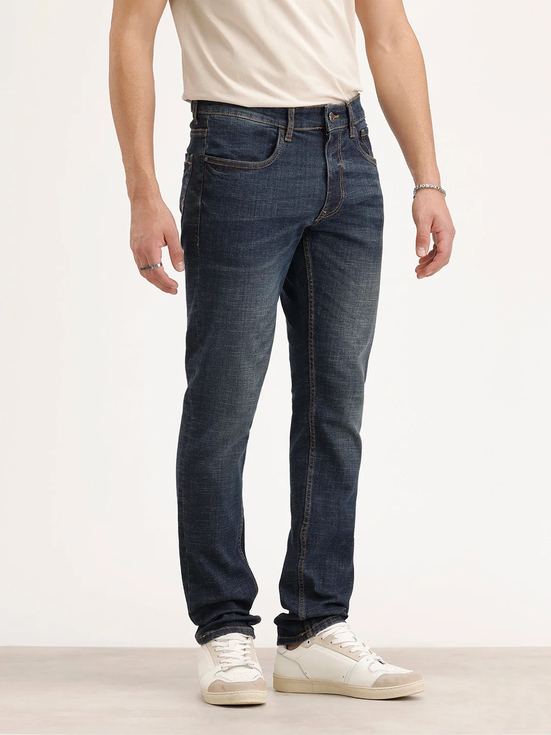 Slim Fit Daded Denim Jeans | Blue - Image 4