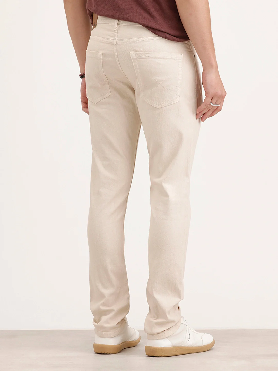 Slim Fit Denim Jeans | Beige - Image 3