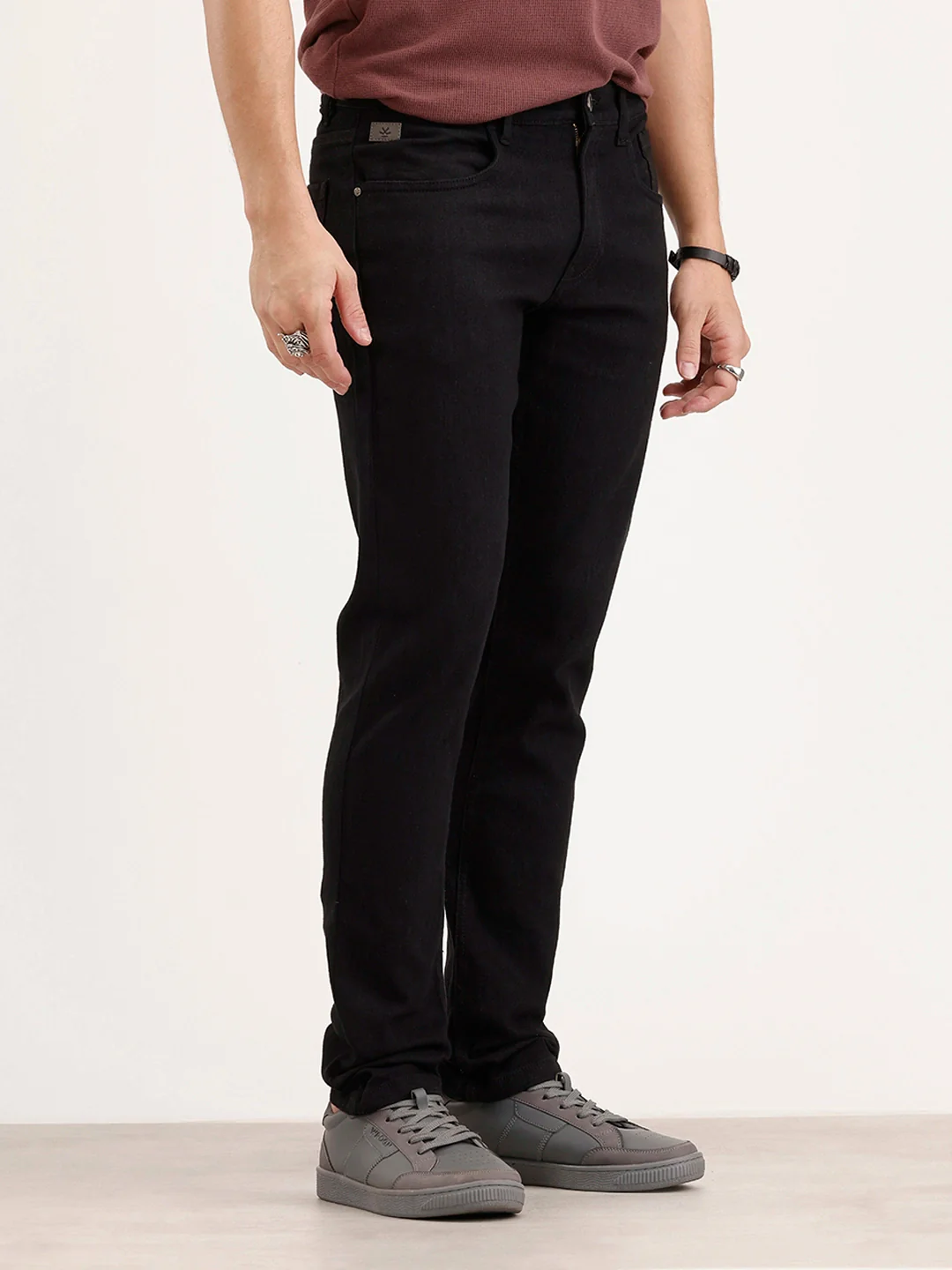 Slim Fit Denim Jeans | Black - Image 4