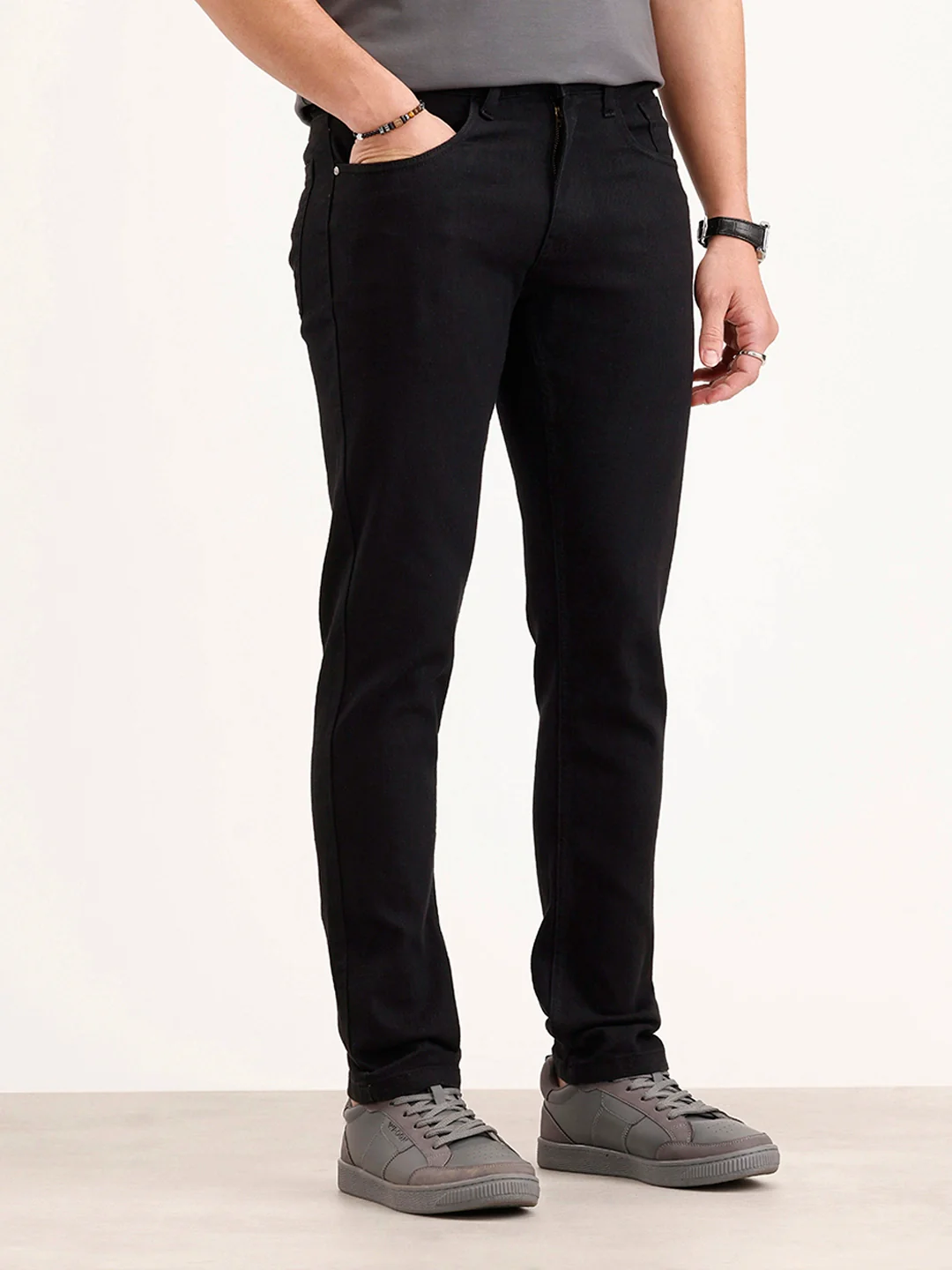 Slim Fit Denim Jeans | Black - Image 4