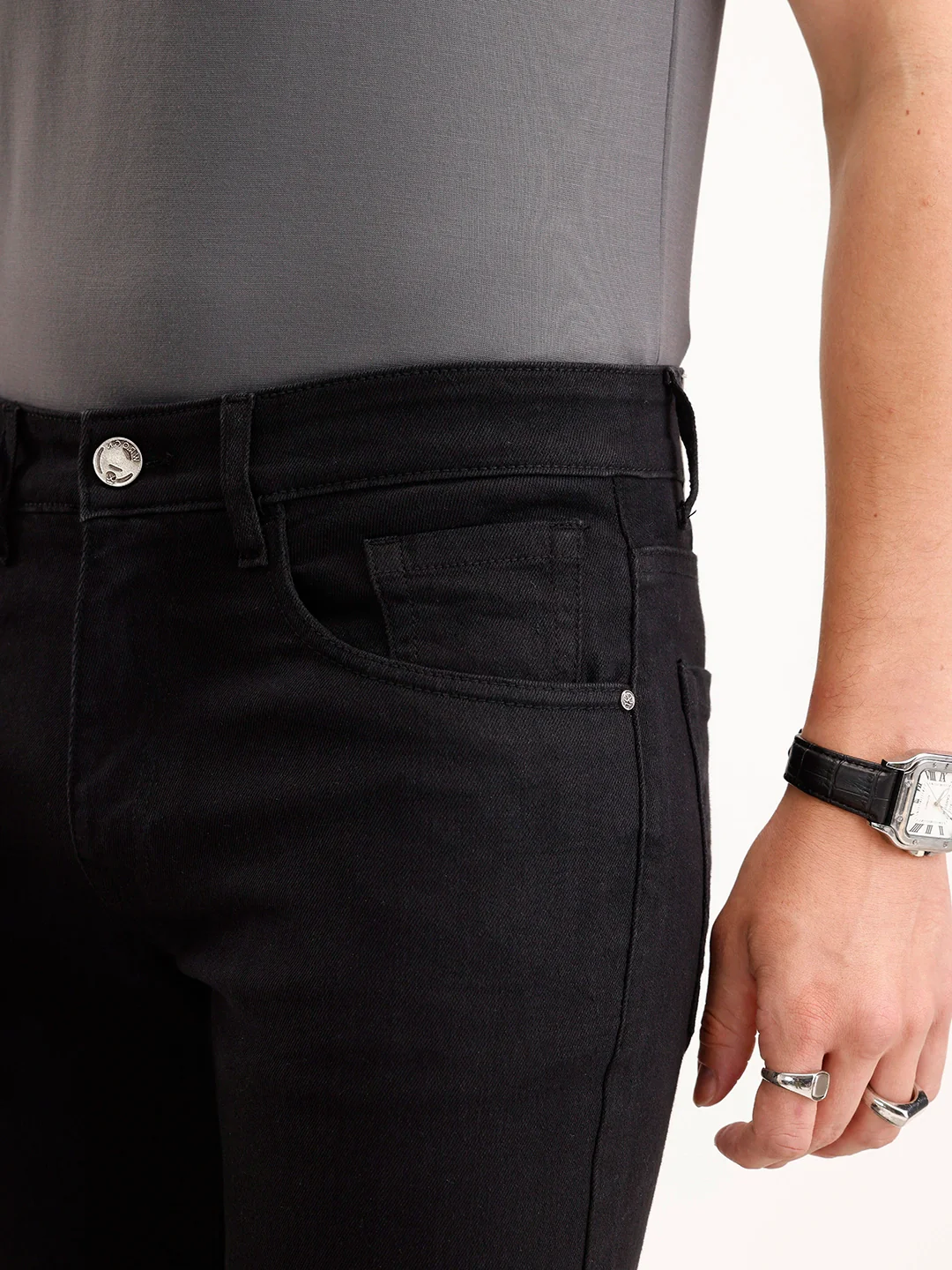 Slim Fit Denim Jeans | Black - Image 5