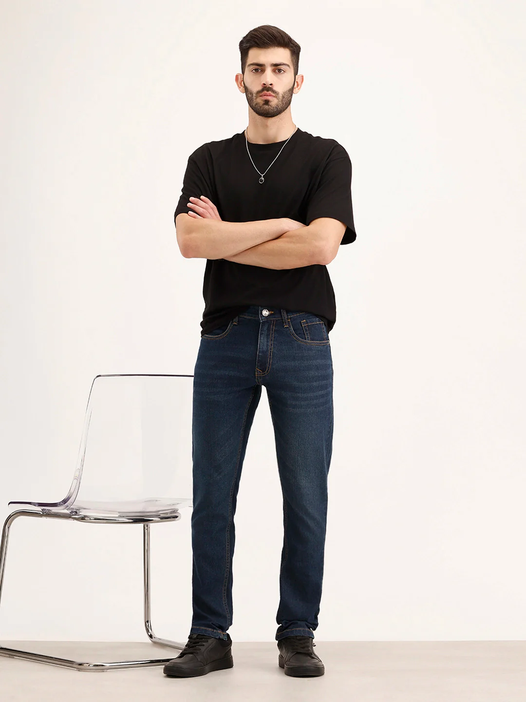 Slim Fit Denim Jeans | Dark Blue - Image 2