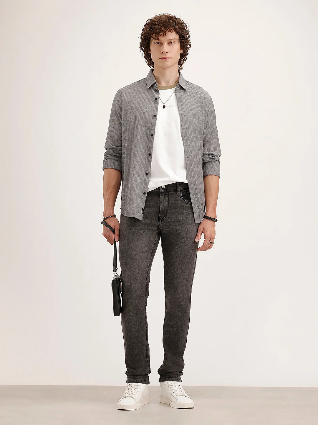 Slim Fit Denim Jeans | Dark Grey - Image 2