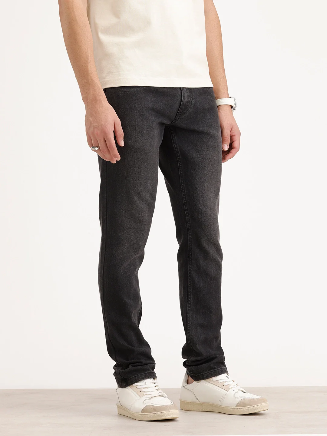 Slim Fit Denim Jeans | Dark Grey - Image 4