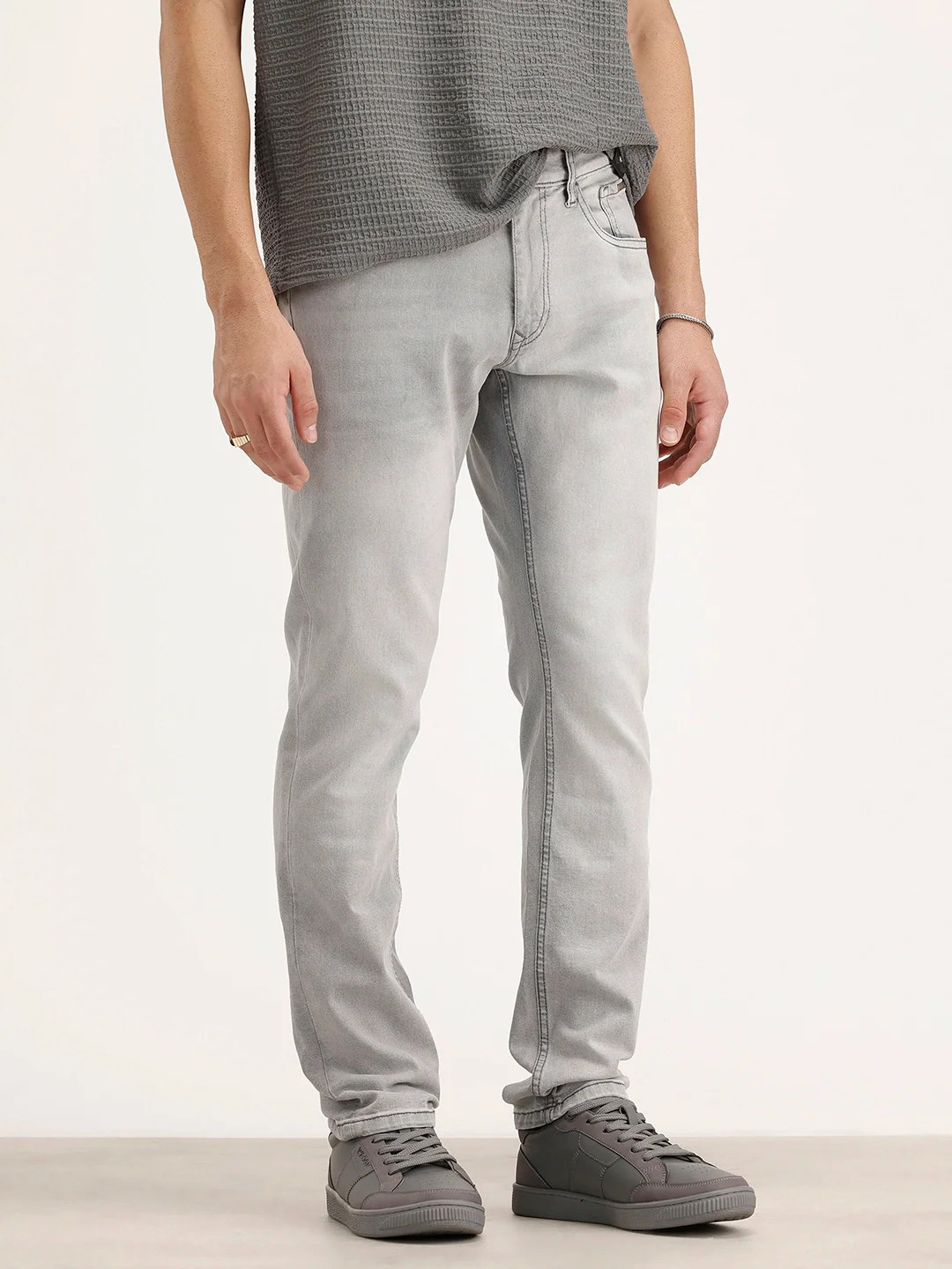 Slim Fit Denim Jeans | Grey - Image 4
