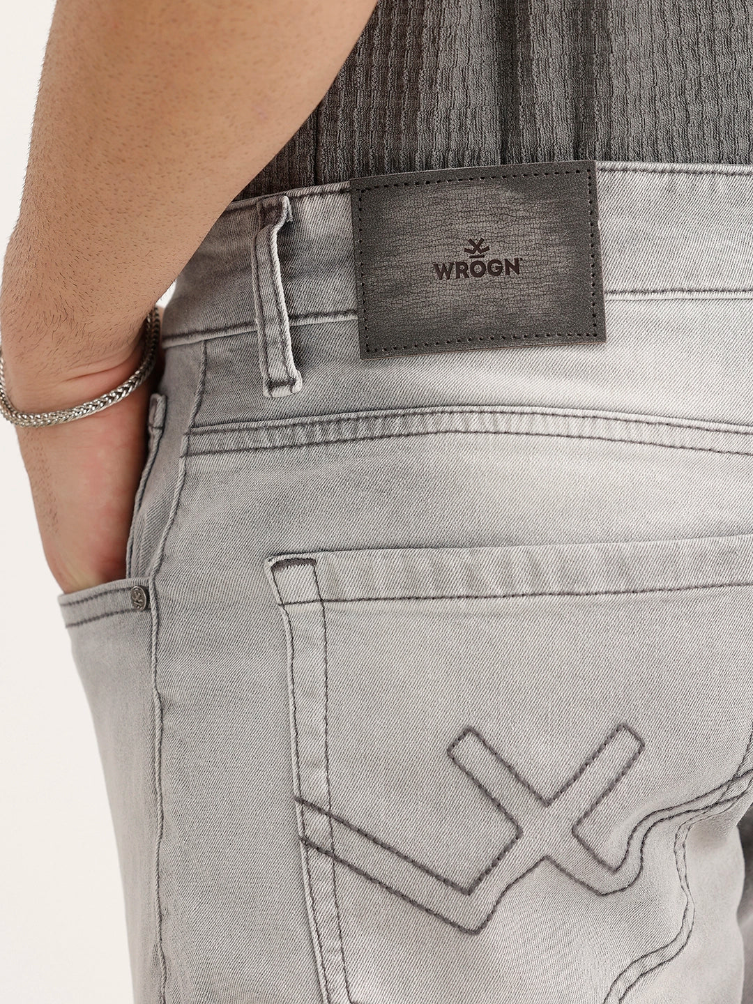 Slim Fit Denim Jeans | Grey - Image 6