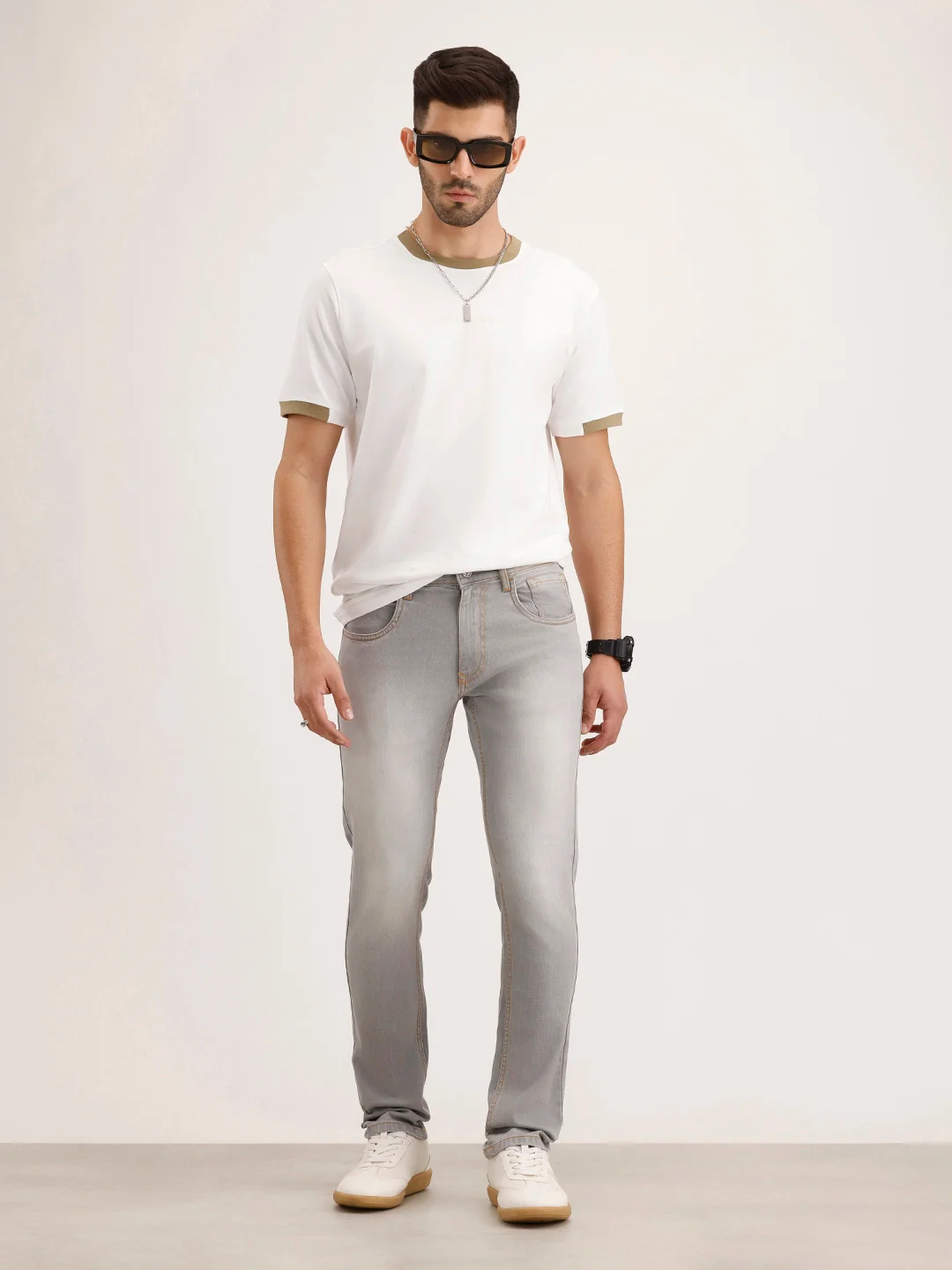 Slim Fit Denim Jeans | Grey - Image 2