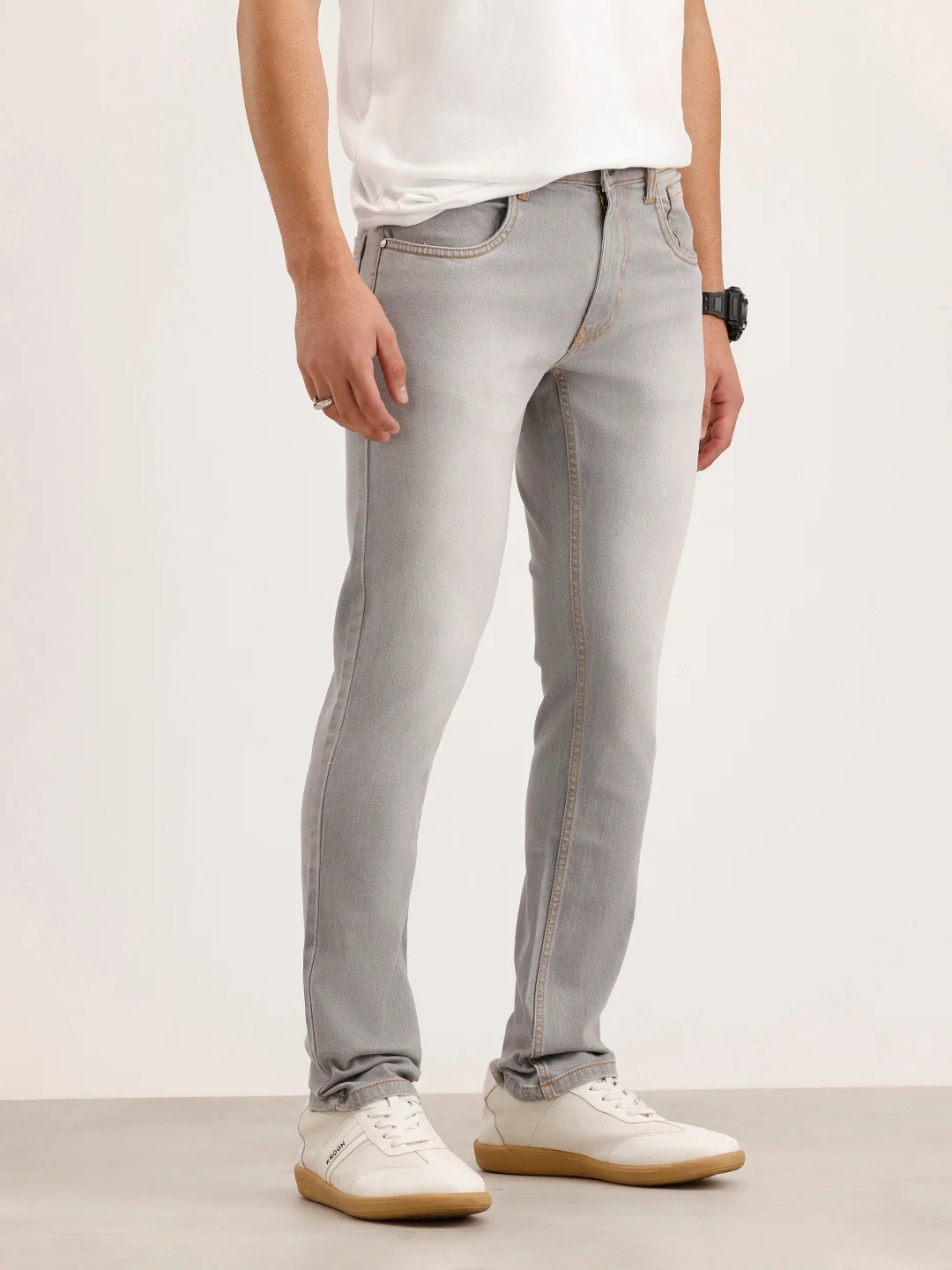 Slim Fit Denim Jeans | Grey - Image 4