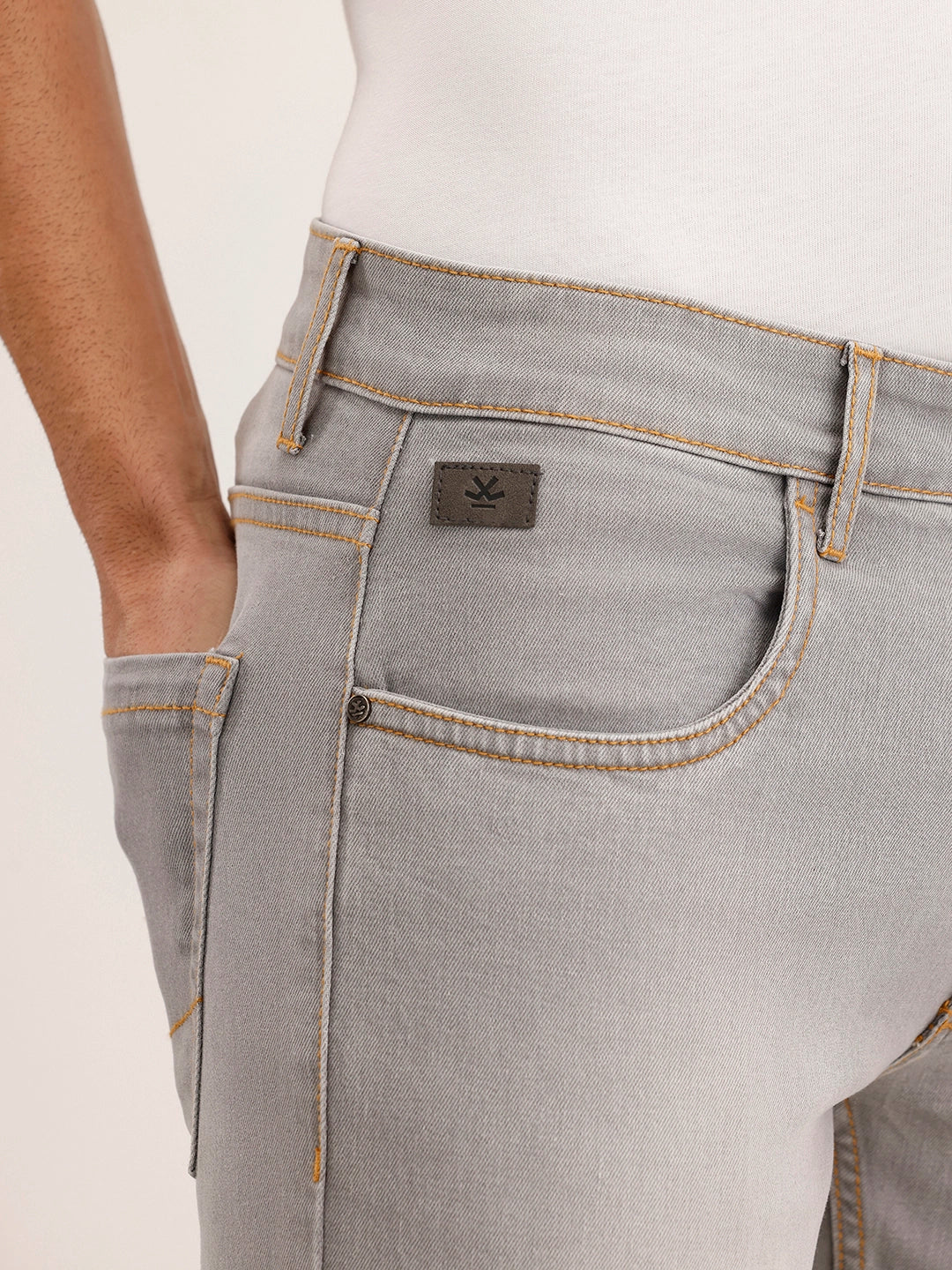 Slim Fit Denim Jeans | Grey - Image 5