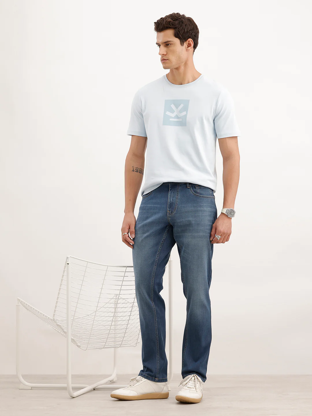 Slim Fit Denim Jeans | Light Blue - Image 2