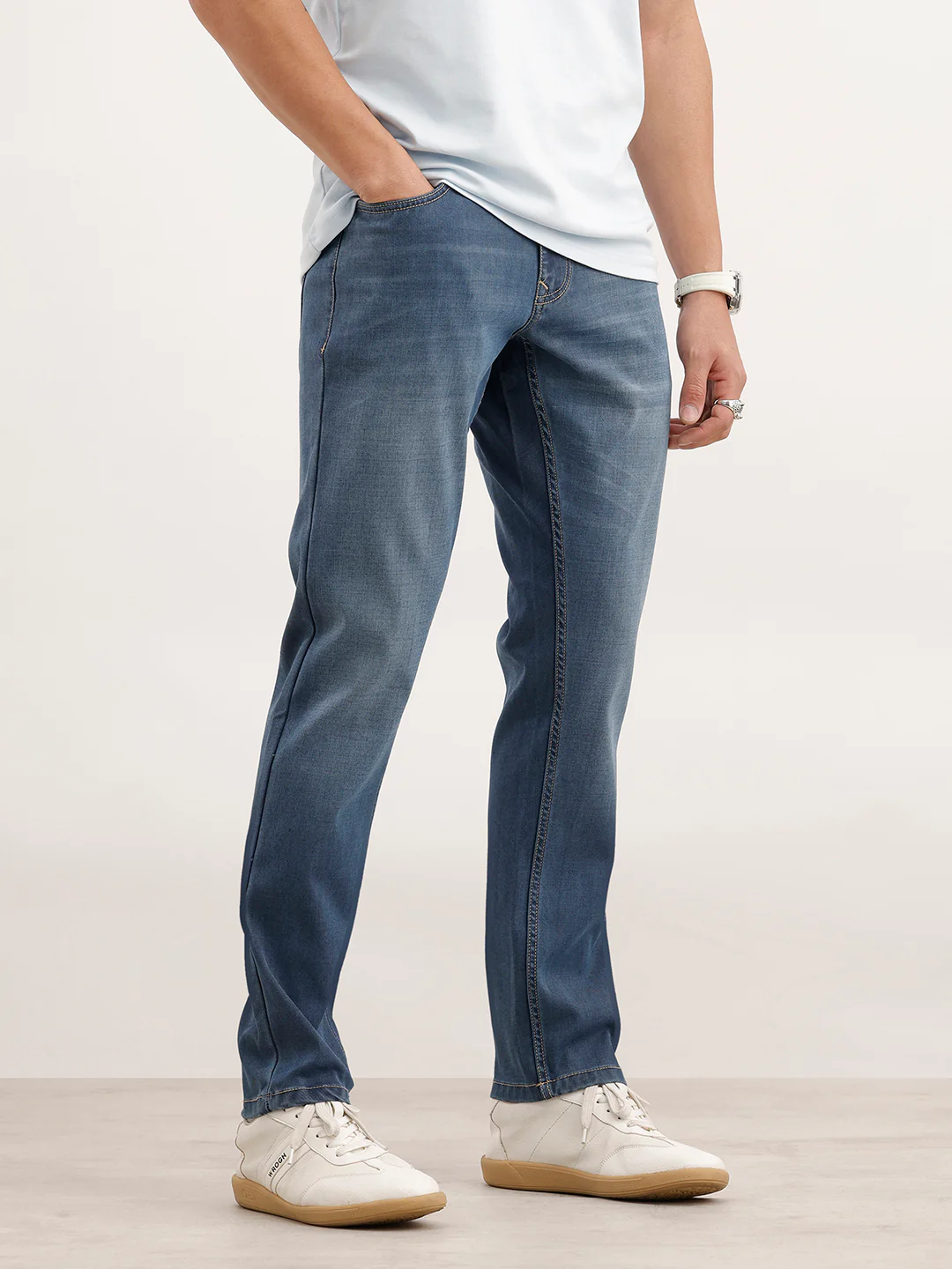 Slim Fit Denim Jeans | Light Blue - Image 4