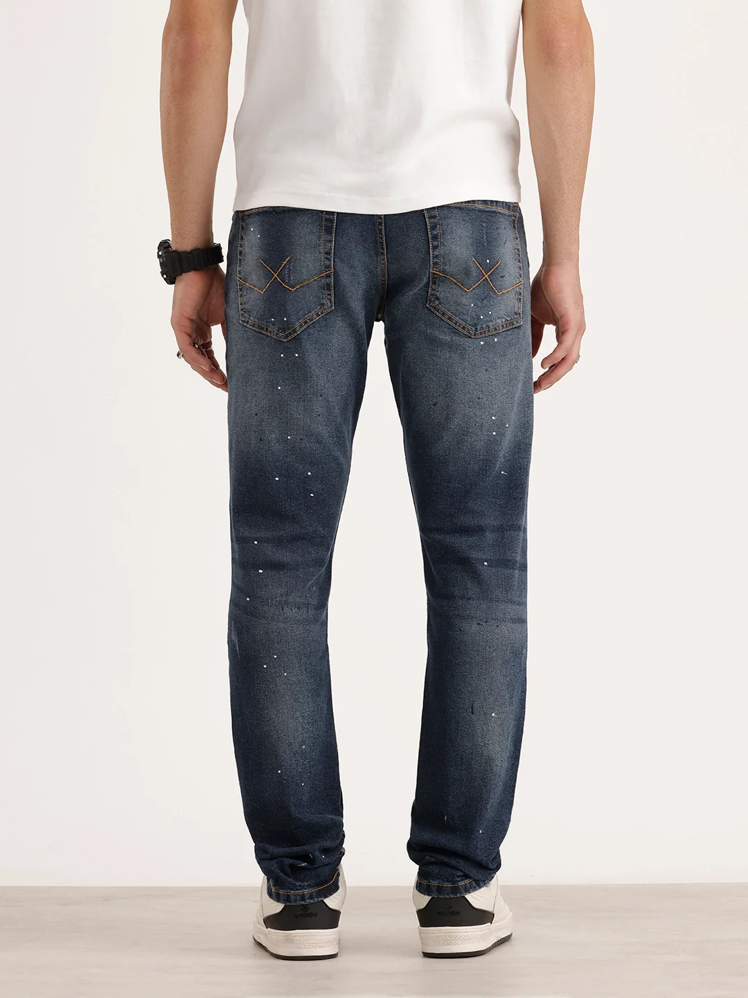 Slim Fit Distressed Denim Jeans | Blue - Image 3