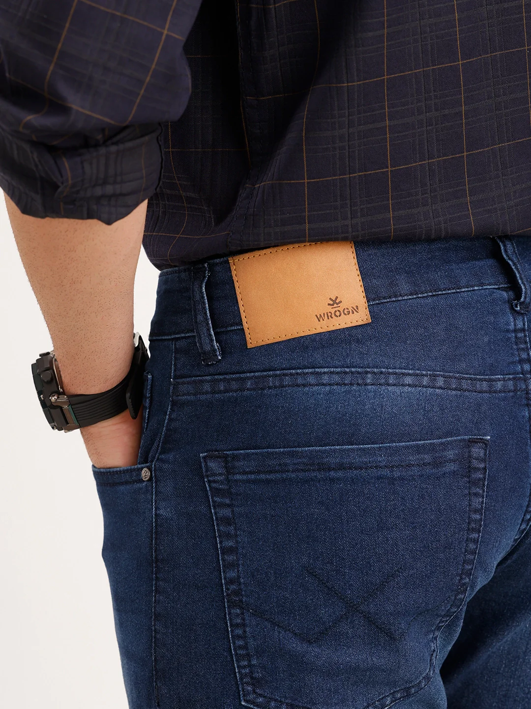 Slim Fit Faded Denim Jeans | Blue - Image 6