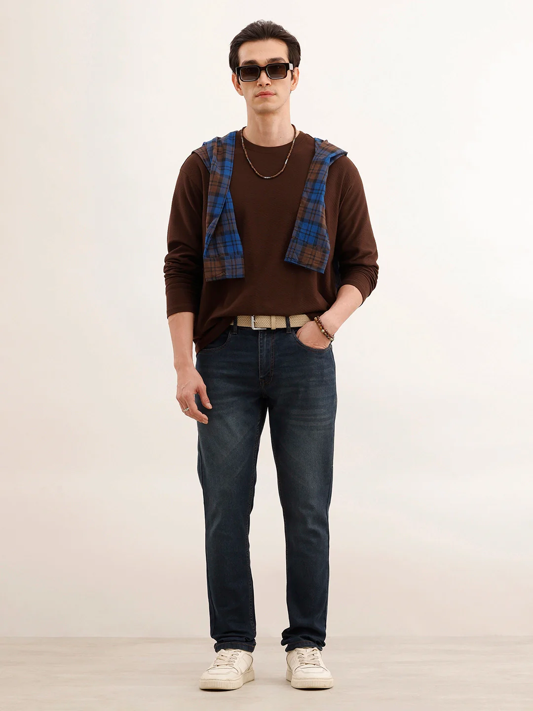 Slim Fit Faded Denim Jeans | Blue - Image 2