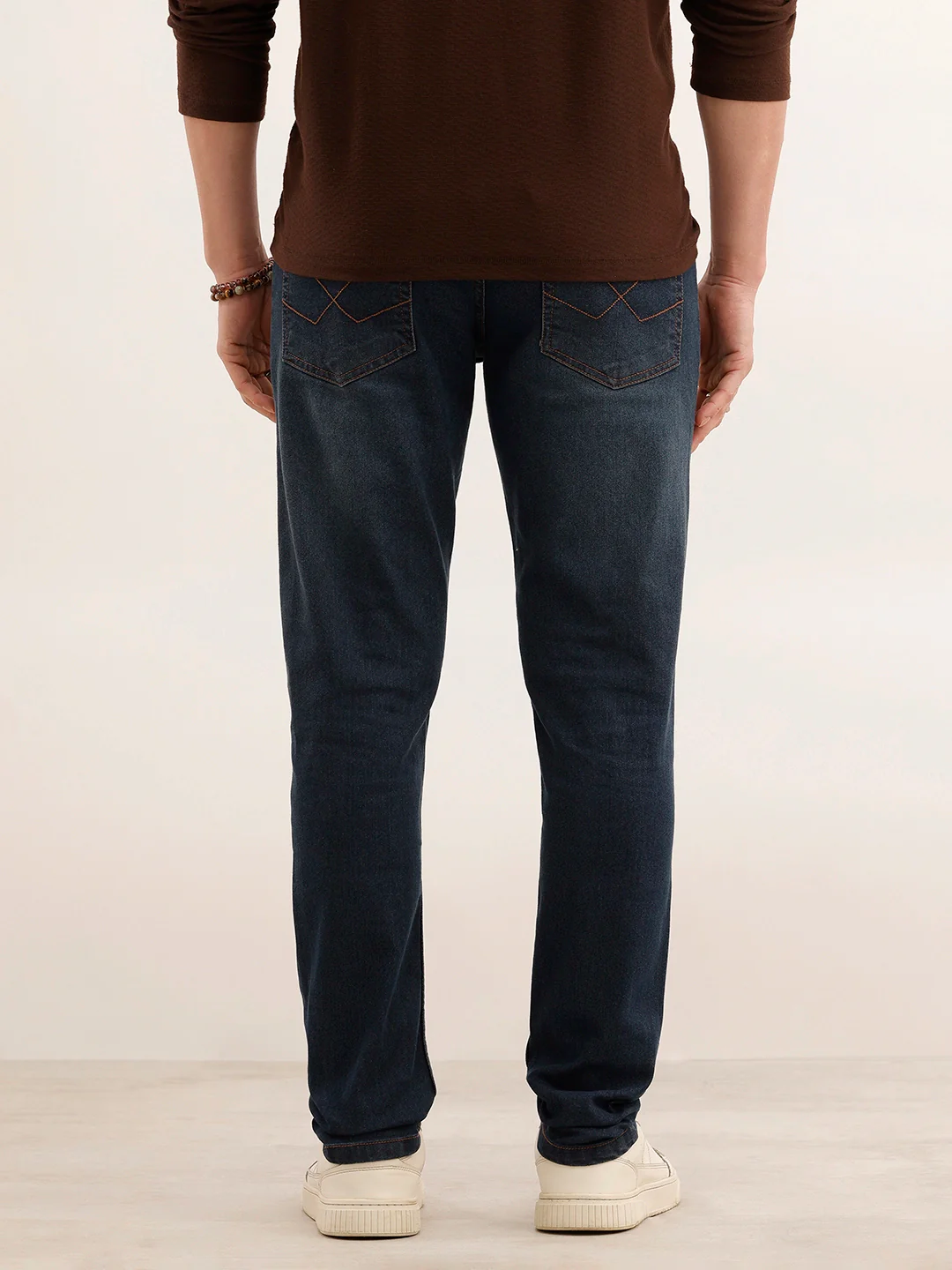 Slim Fit Faded Denim Jeans | Blue - Image 3
