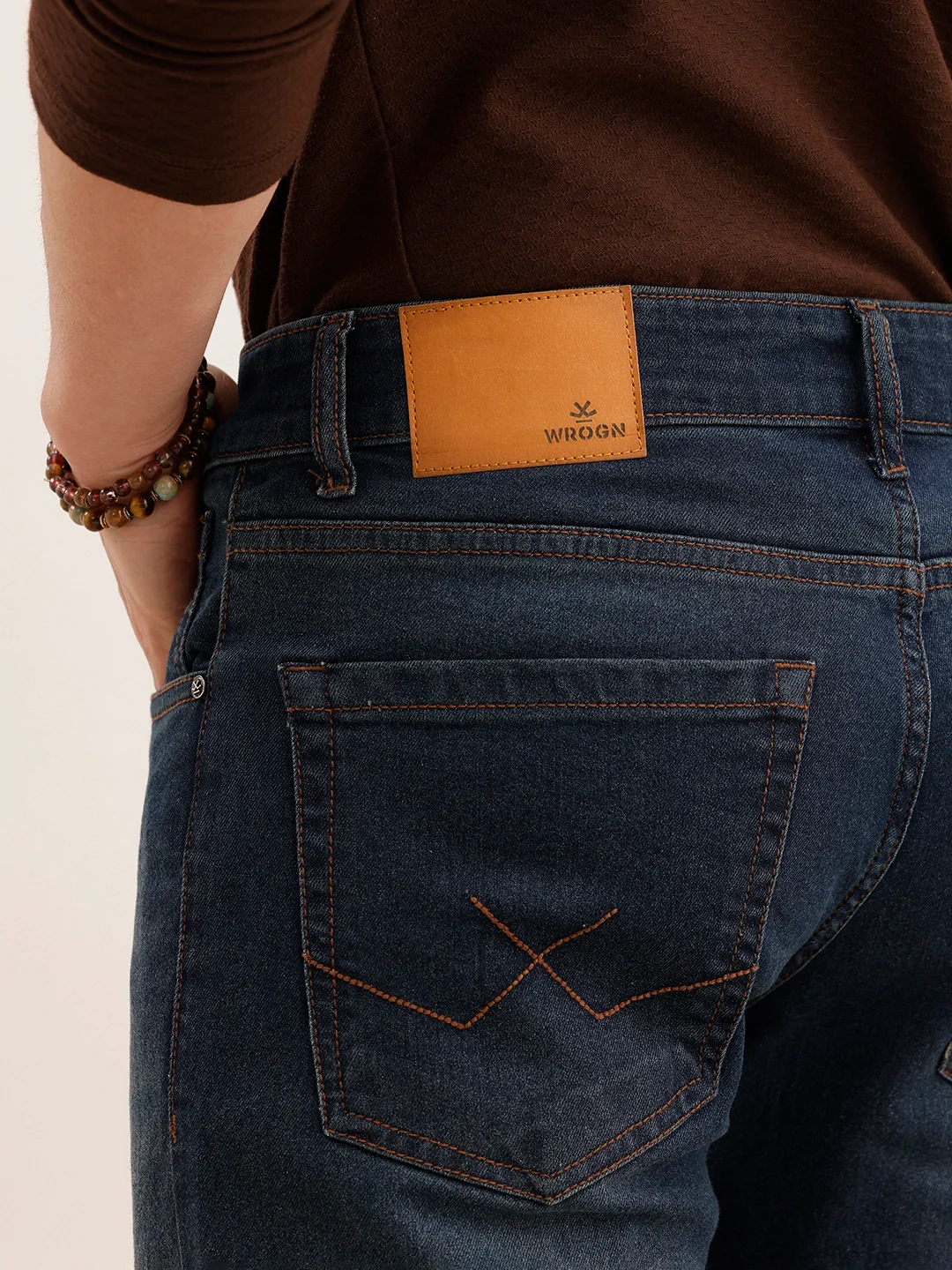Slim Fit Faded Denim Jeans | Blue - Image 6