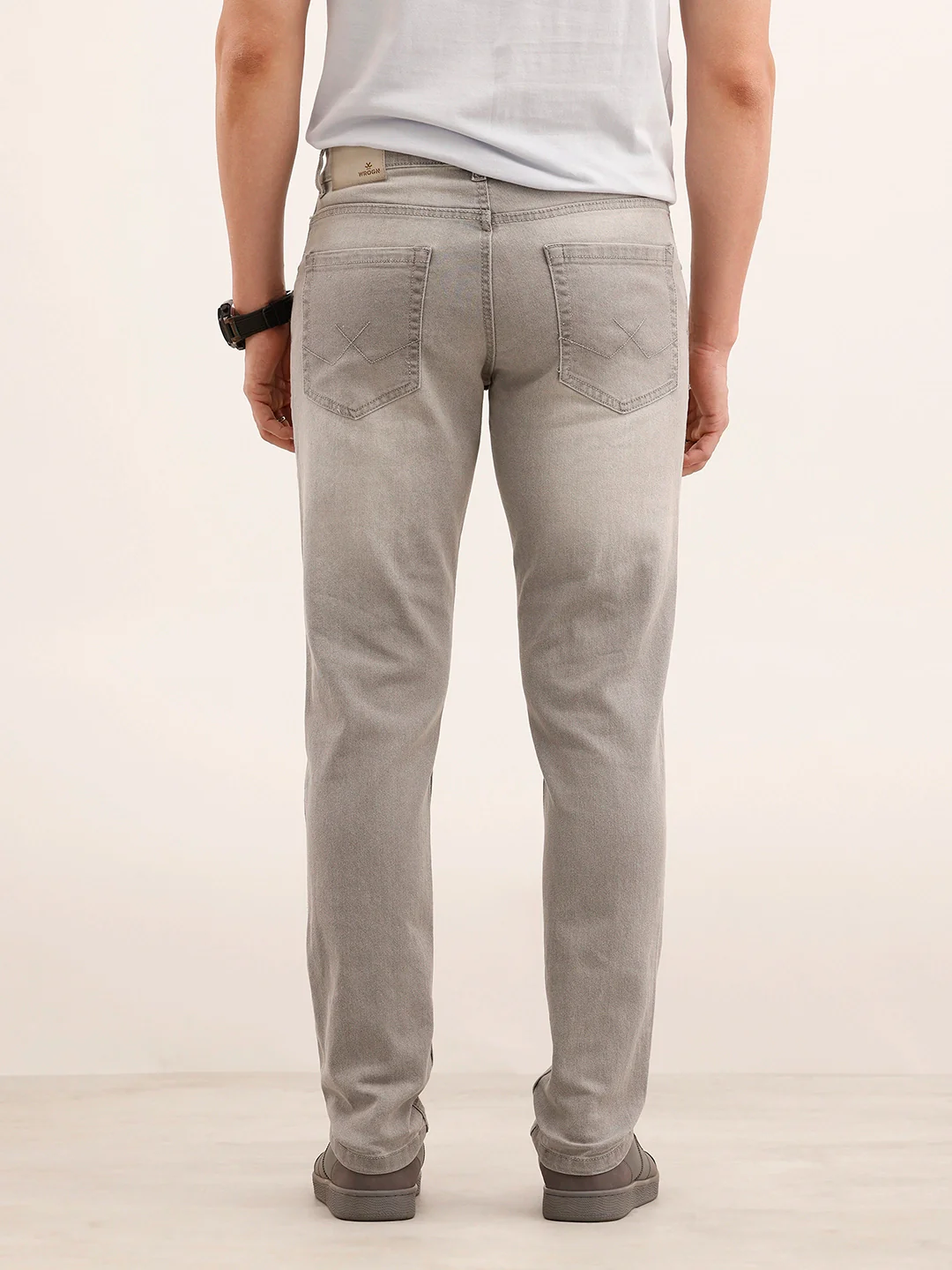 Slim Fit Faded Denim Jeans | Grey - Image 3