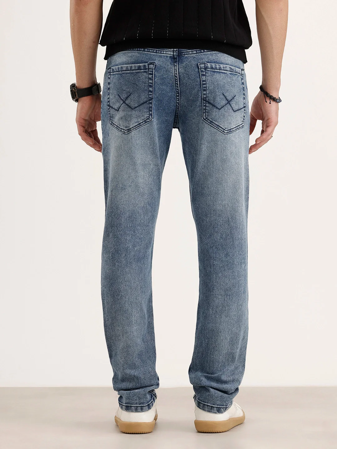 Slim Fit Faded Denim Jeans | Light Blue - Image 3