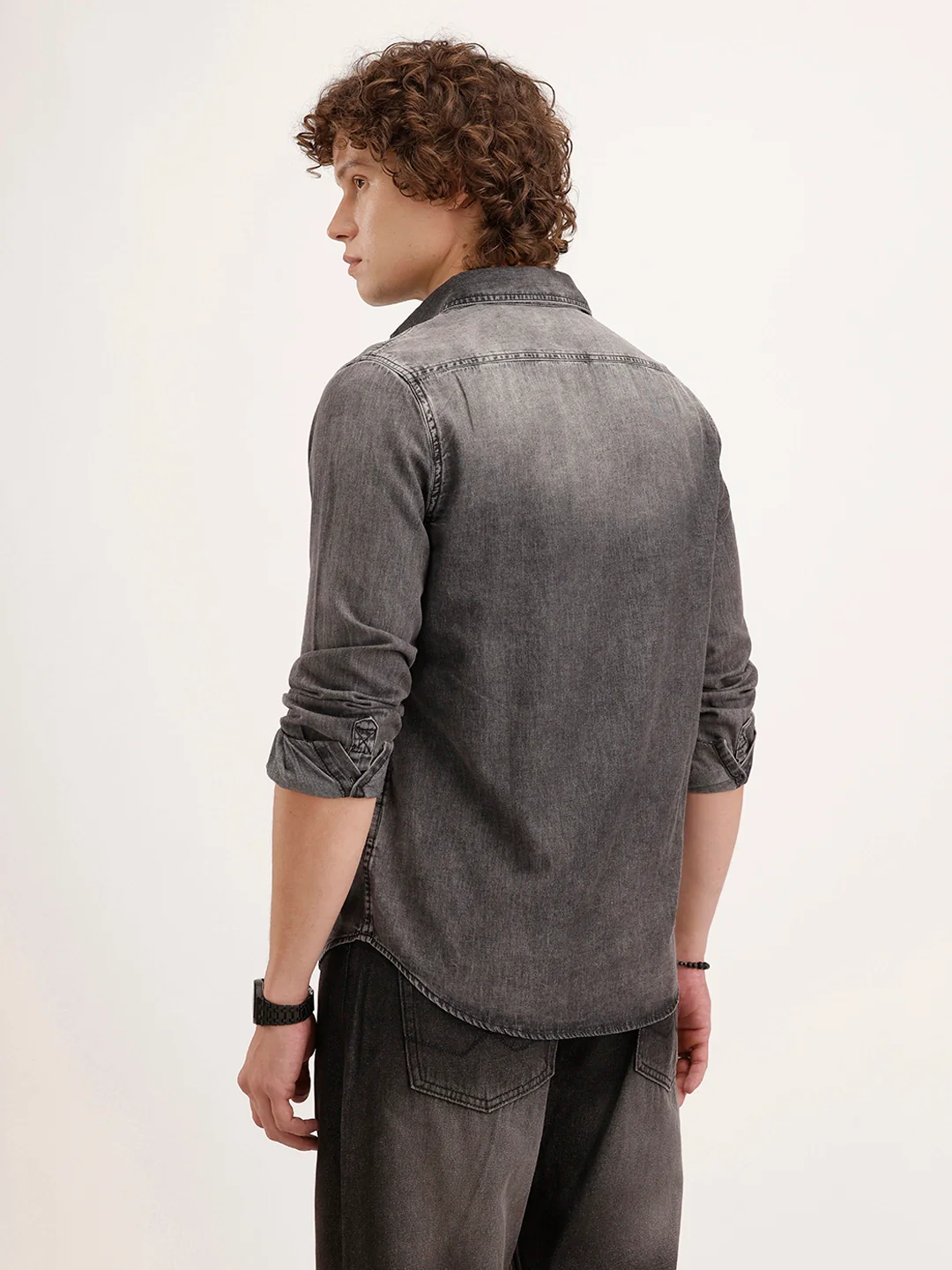 Slim Fit Faded Shirt | Grey - Image 3
