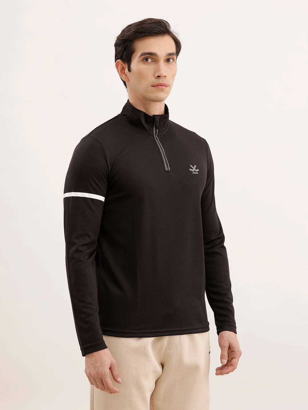 Slim Fit Full Sleeve Active T-Shirt | Black - Image 4