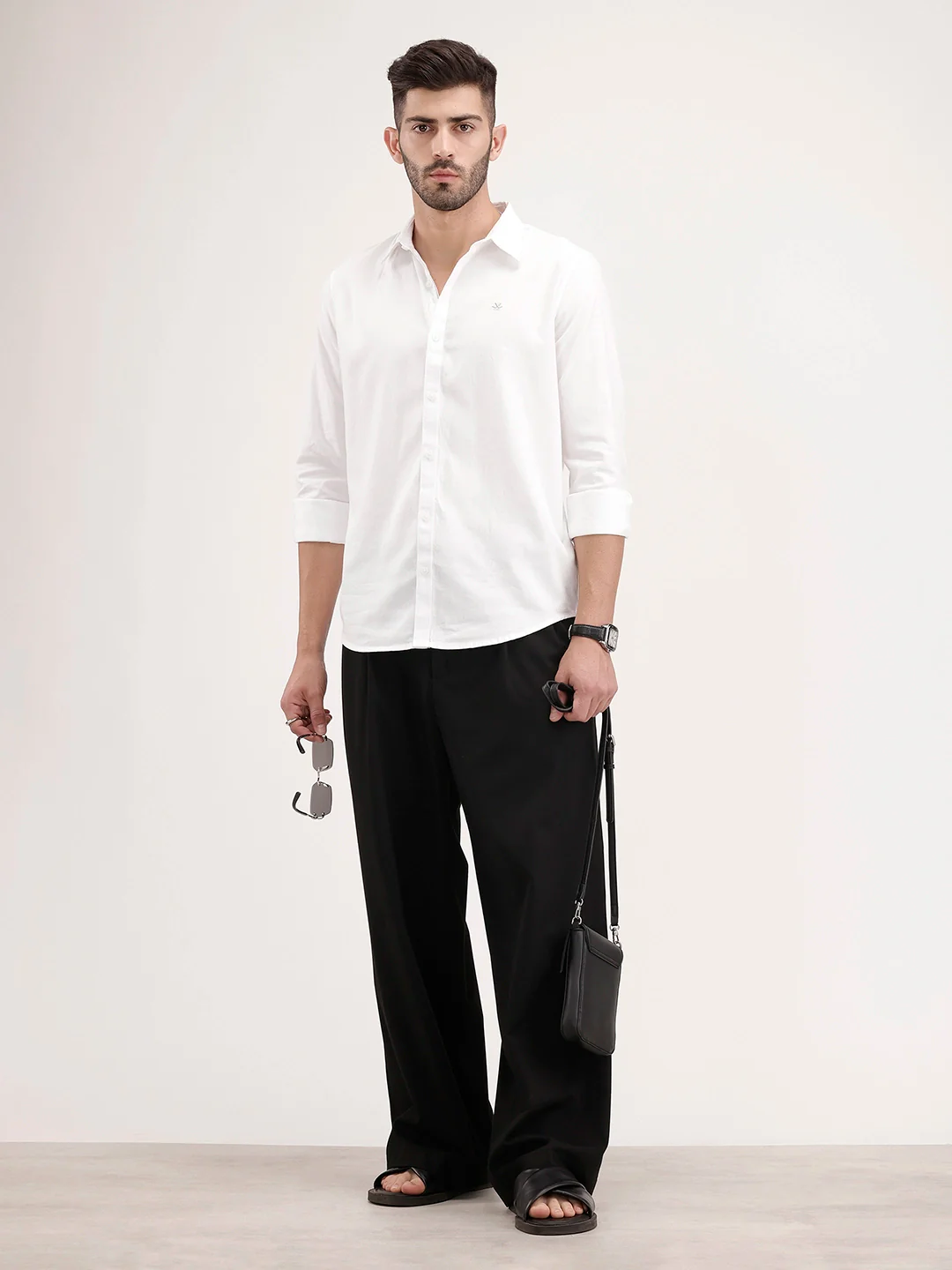 Slim Fit Full Sleeve Shirt | White - Image 2