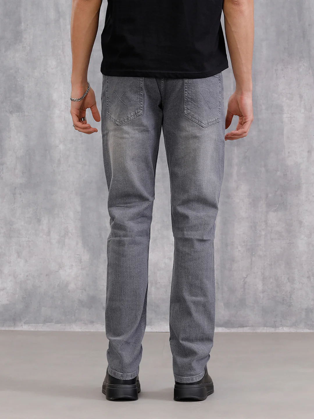 Slim Fit Mid Wash Jeans I Mid Grey - Image 3