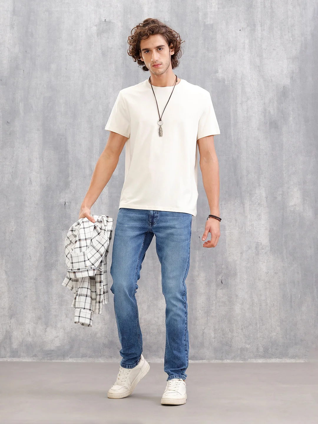 Slim Fit Mid Washed Jeans I Mid Blue - Image 2