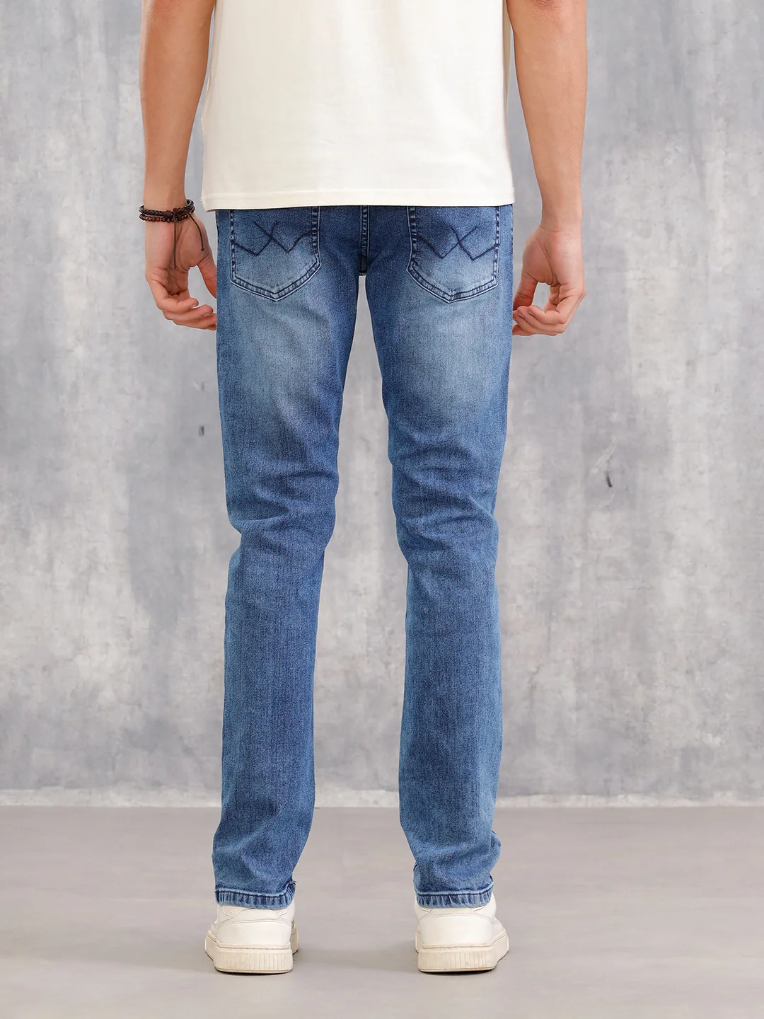 Slim Fit Mid Washed Jeans I Mid Blue - Image 3