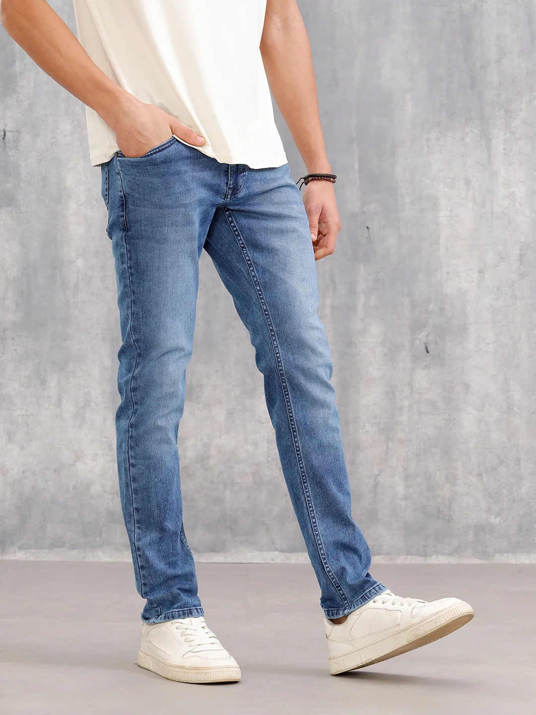 Slim Fit Mid Washed Jeans I Mid Blue - Image 4