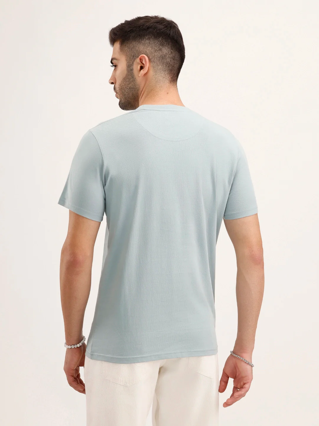 Slim Fit Placement Printed T-Shirt | Grey - Image 3
