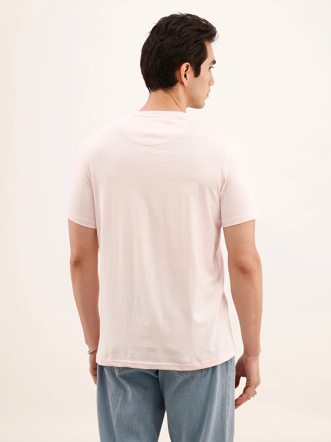 Slim Fit Placement Printed T-Shirt | Pink - Image 3