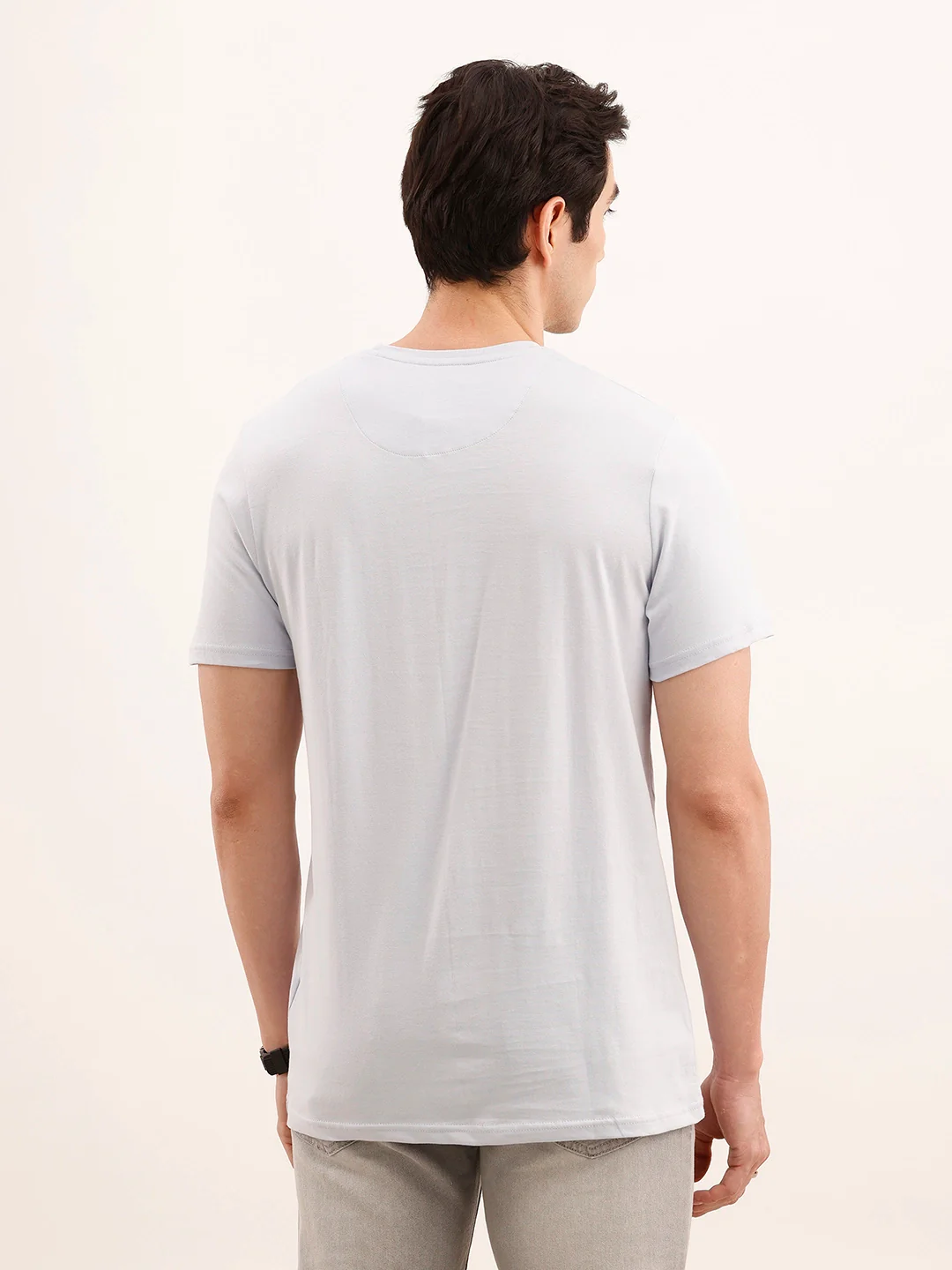 Slim Fit Puffer Printed T-Shirt | Blue - Image 3