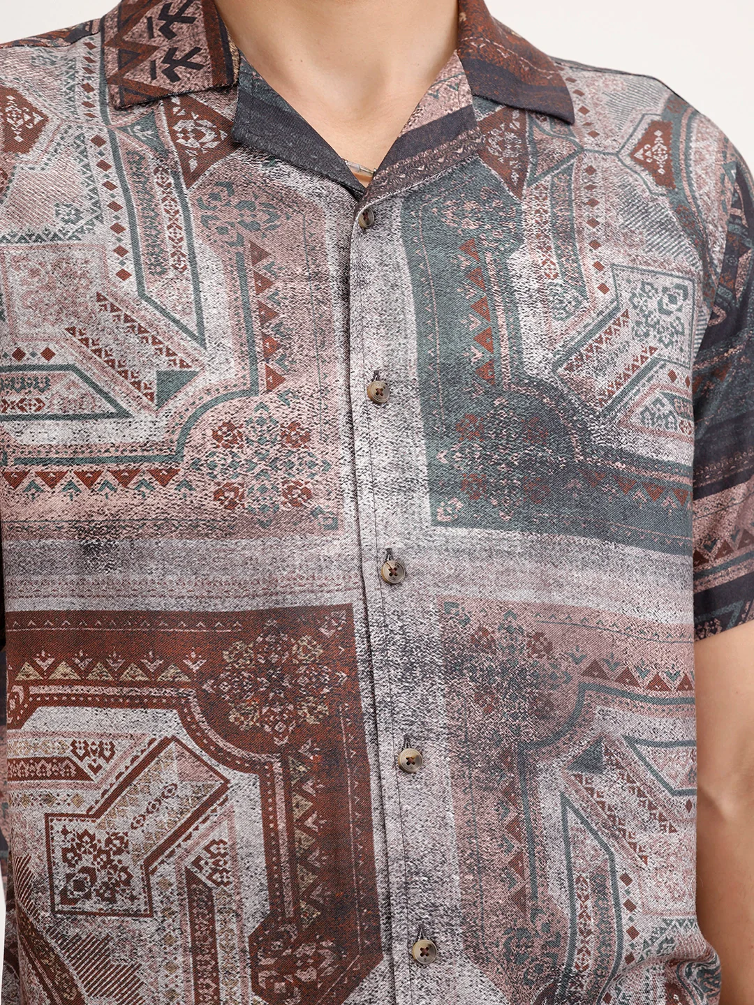 Slim Fit Resort Collar Shirt | Black - Image 5