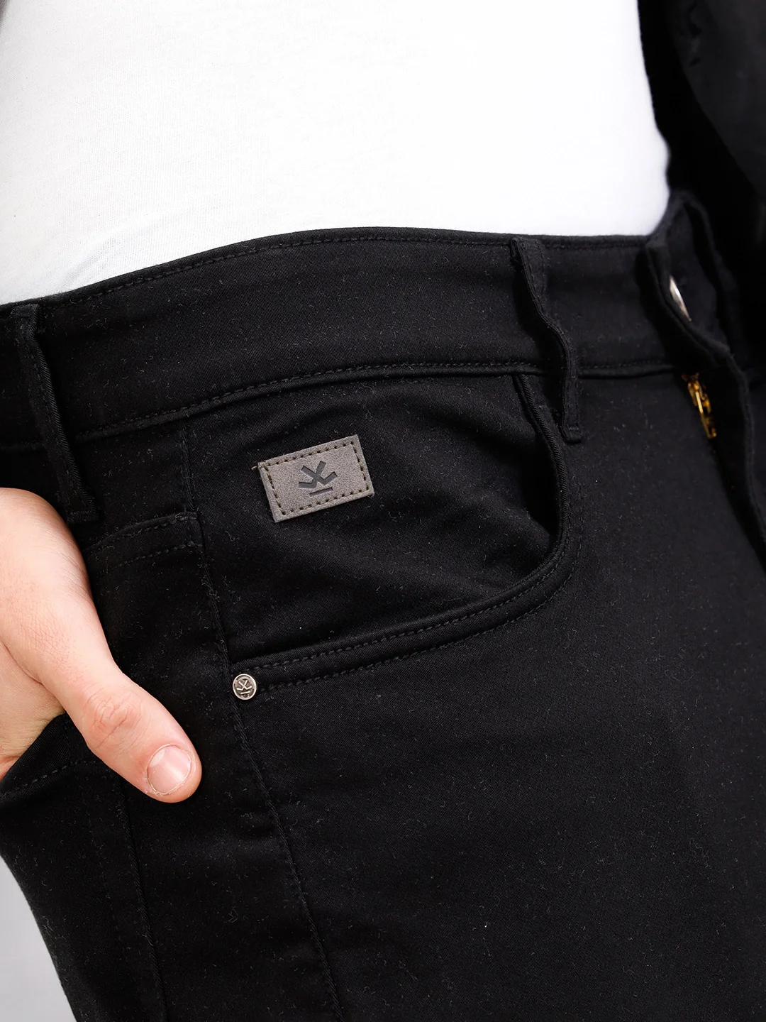Slim Fit Stay Black Jeans  |  Black - Image 4