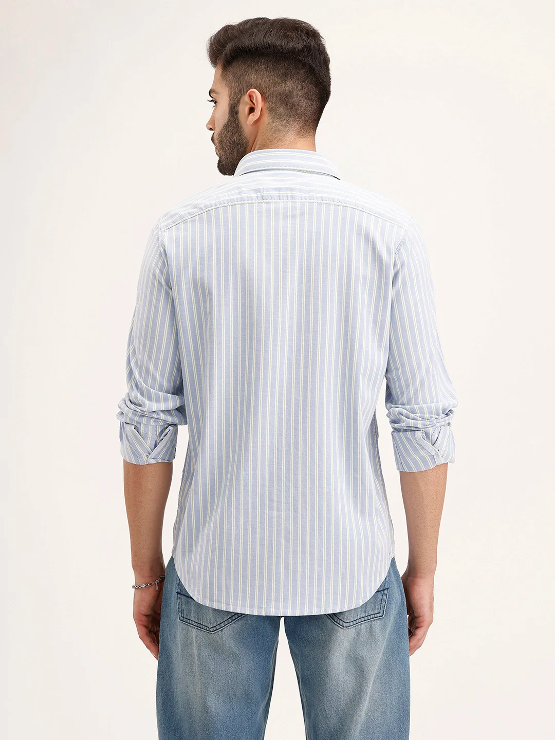Slim Fit Striped Shirt | Blue - Image 3