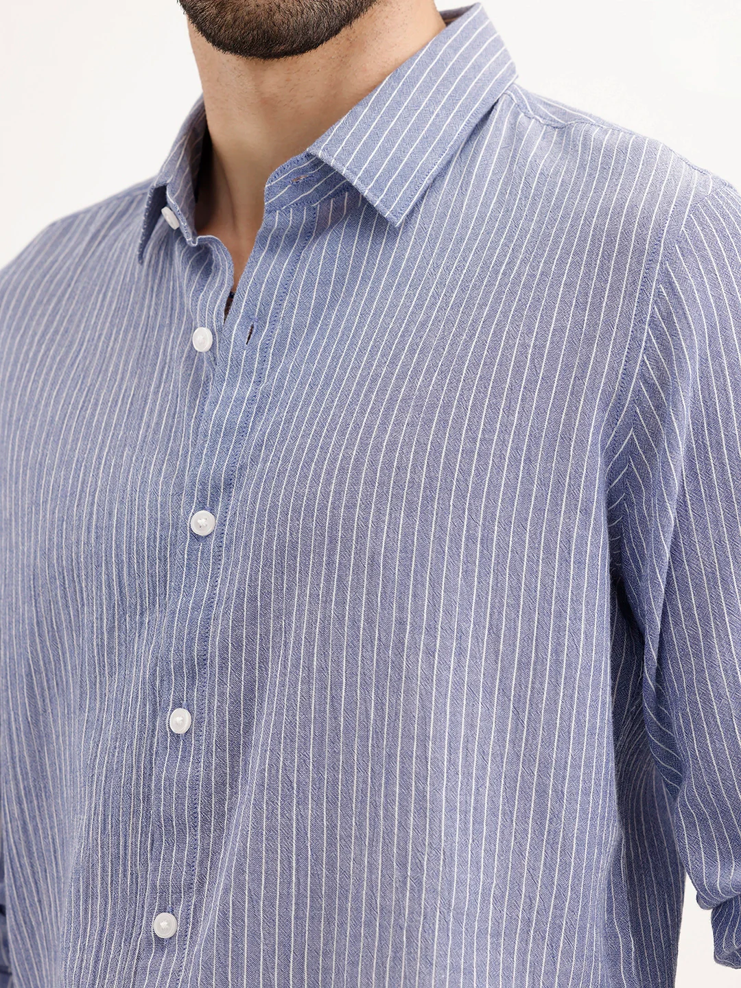 Slim Fit Striped Shirt | Blue - Image 5