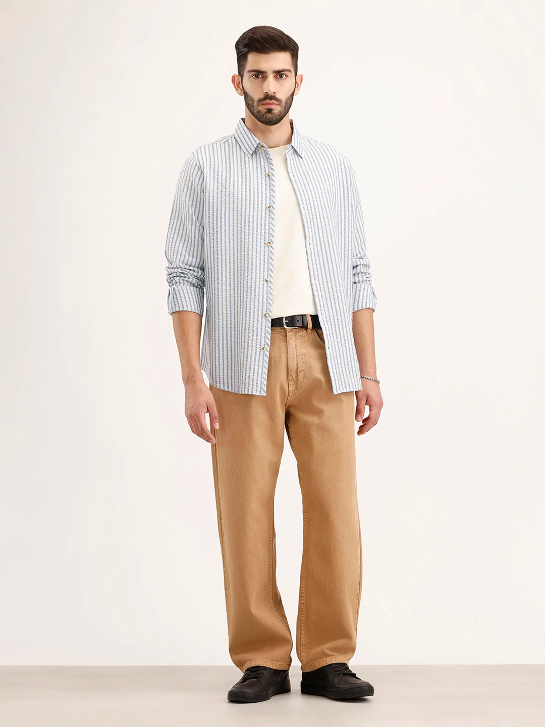 Slim Fit Textured Shirt | Blue - Image 2