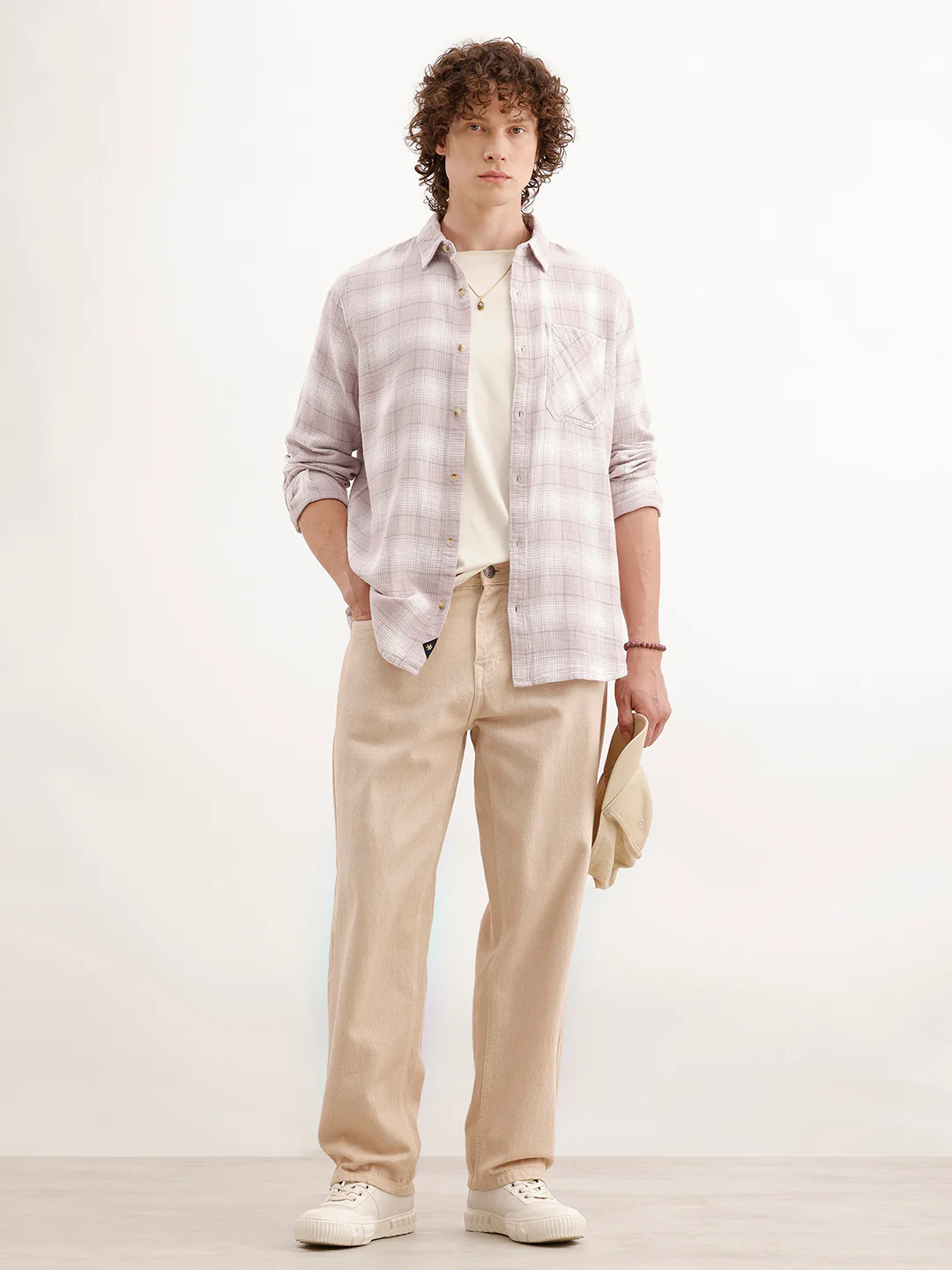 Slim Fit Textured Shirt  | Pink - Image 2