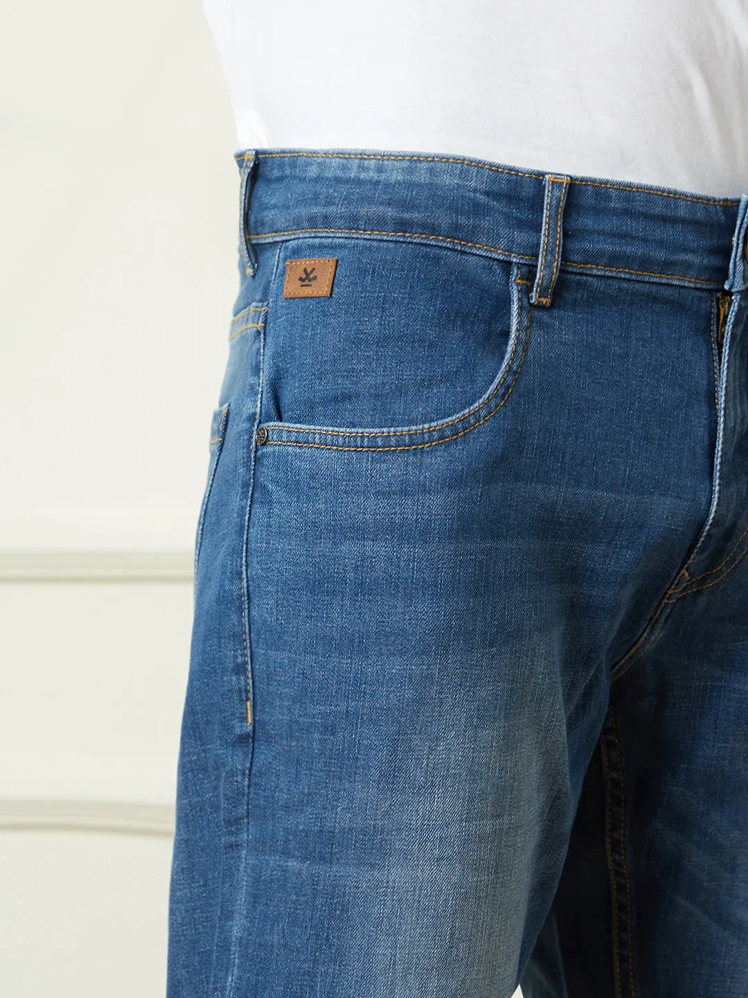 Heavy Fade Slim Tapered Jeans | Blue - Image 5