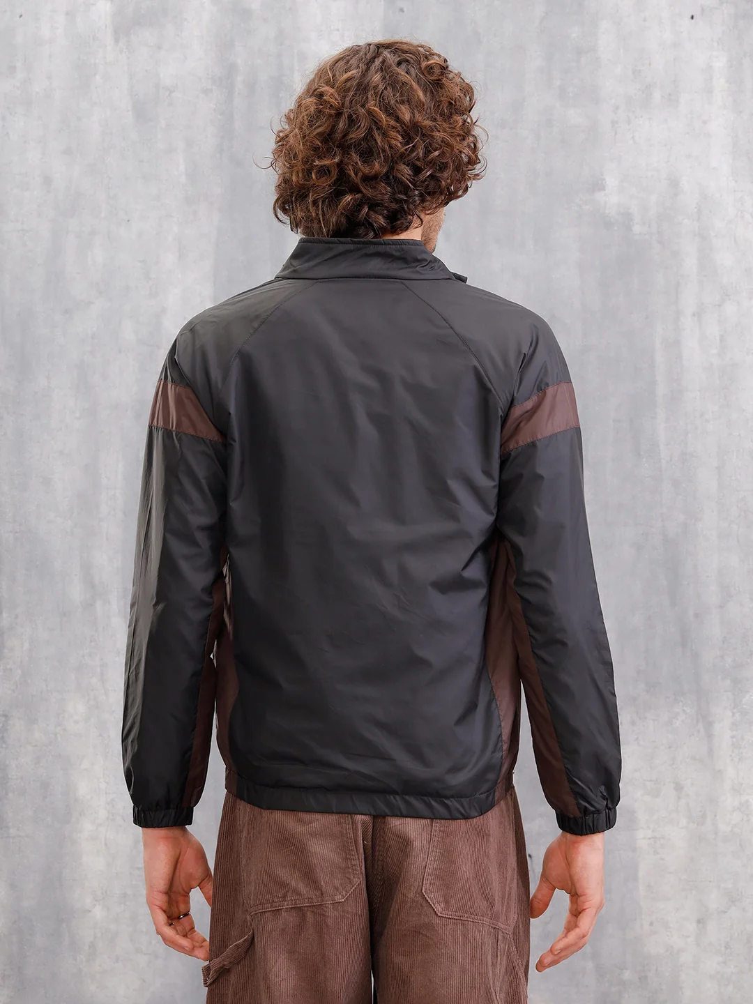 Soild Casual Bomber Jacket | Black - Image 3