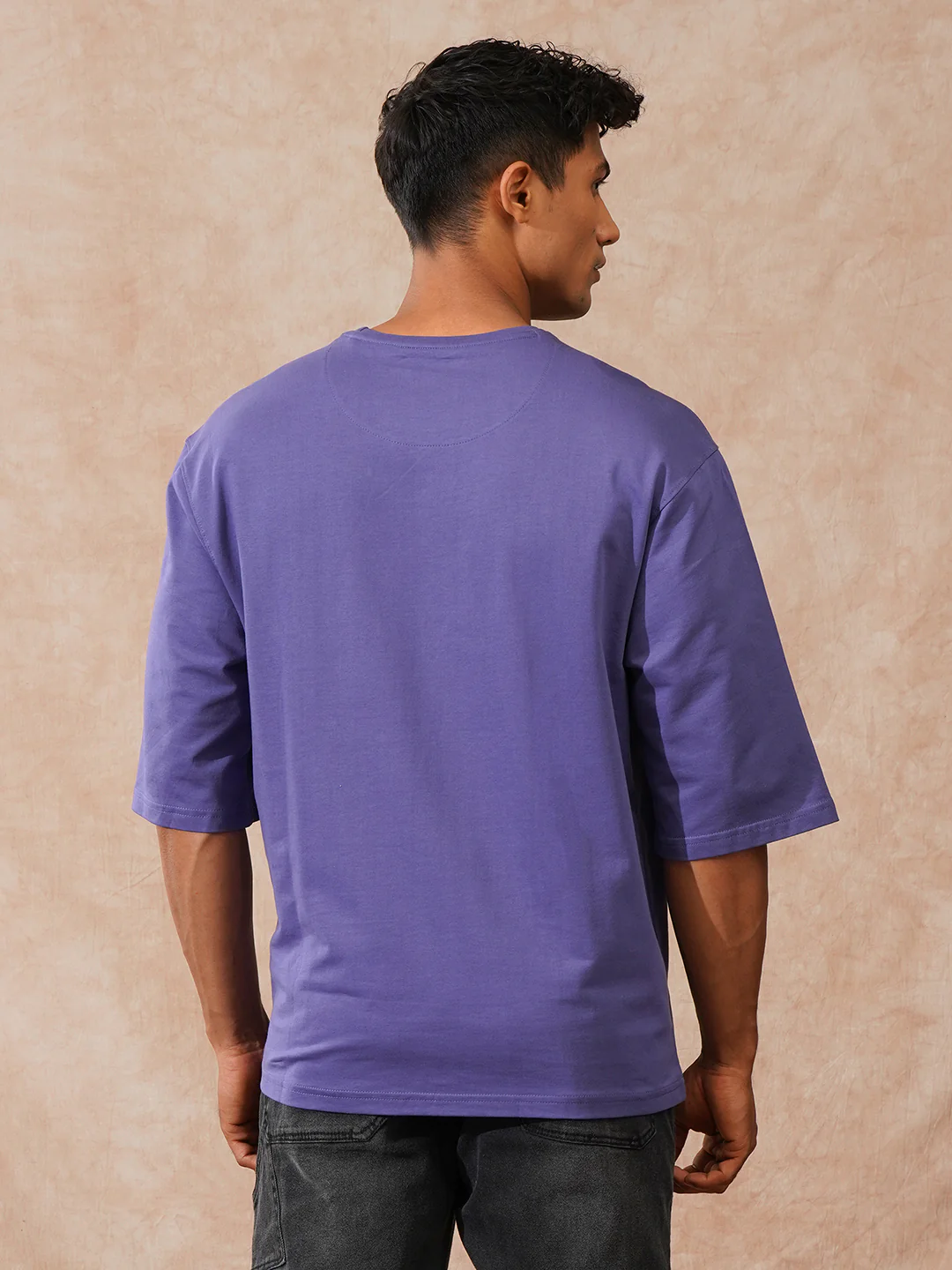 Solid 3/4th Sleeve T-Shirt | Blue - Image 3
