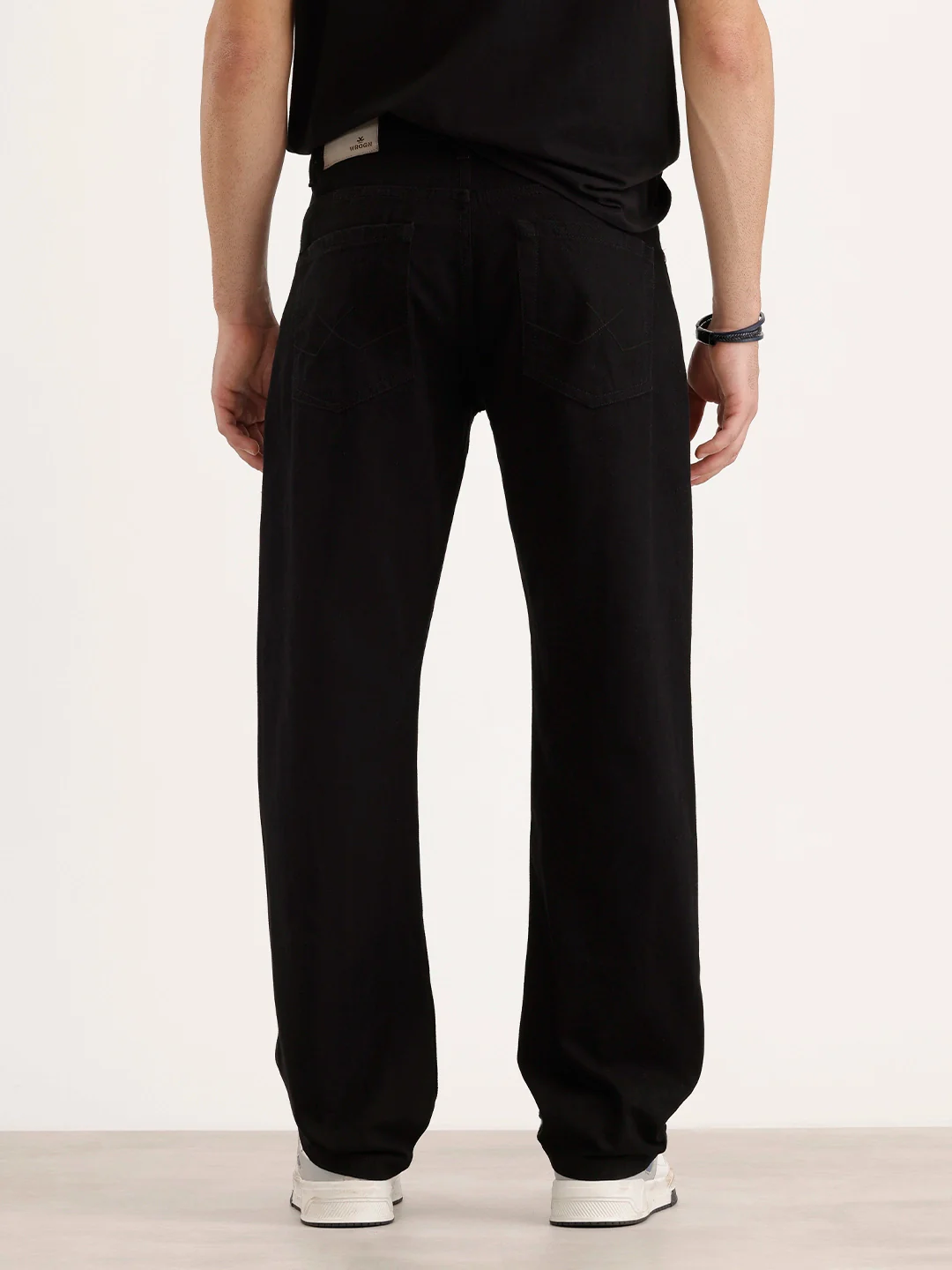 Solid Anti Fit Denim Jeans | Black - Image 3