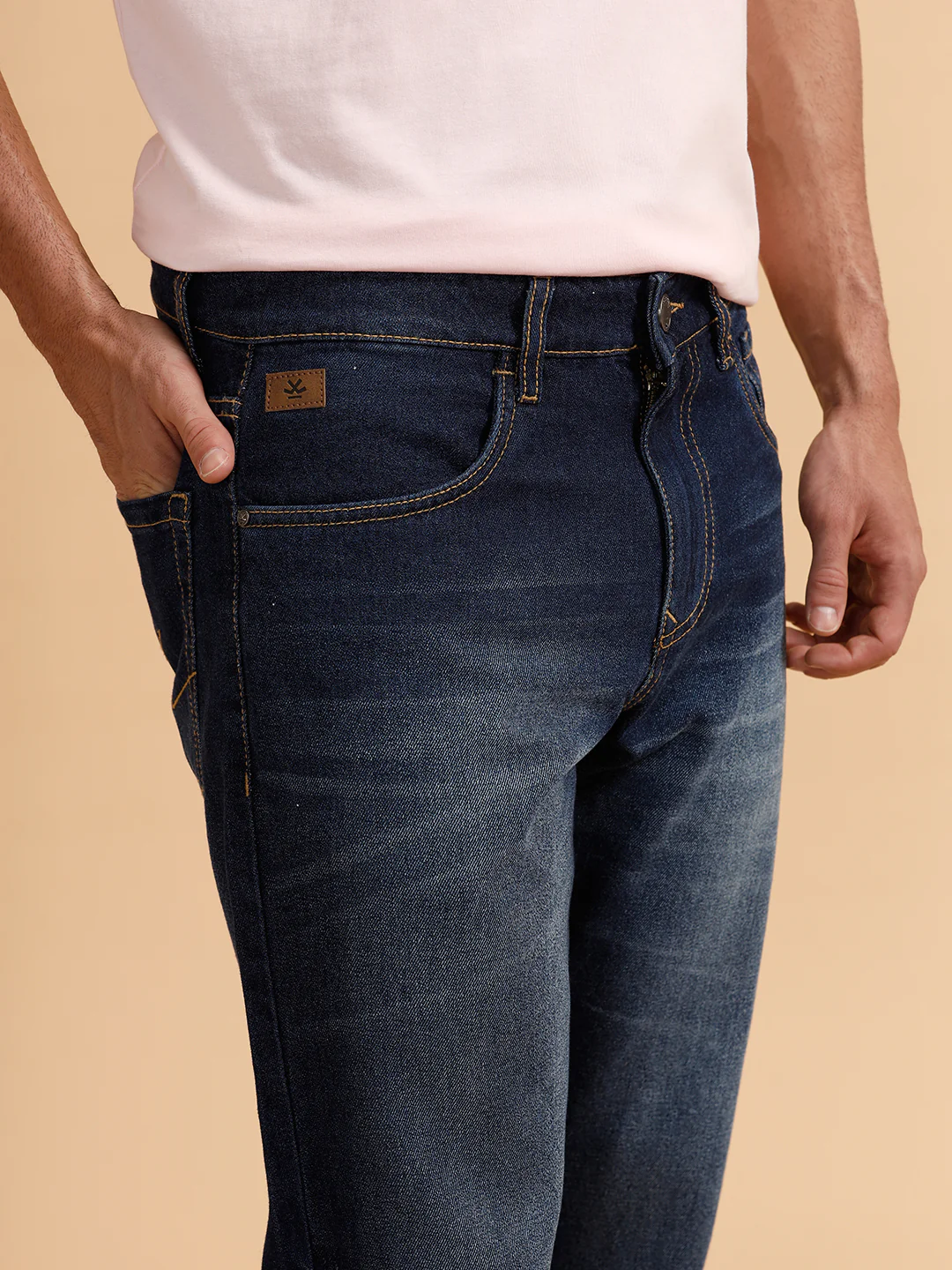 Heavy Fade Anti Fit Jeans | Dark Blue - Image 5