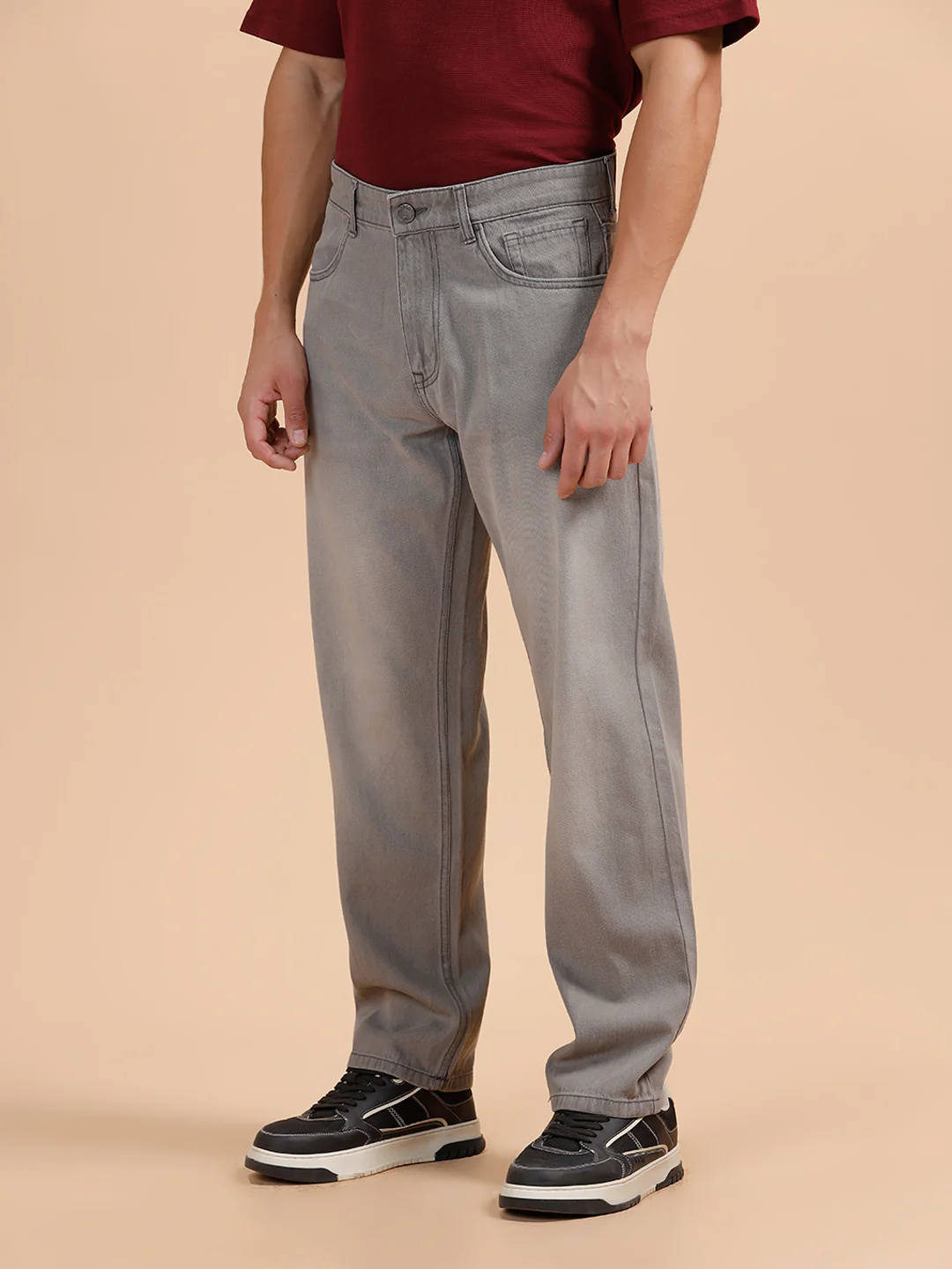 Heavy Fade Anti Fit Jeans| Grey - Image 4