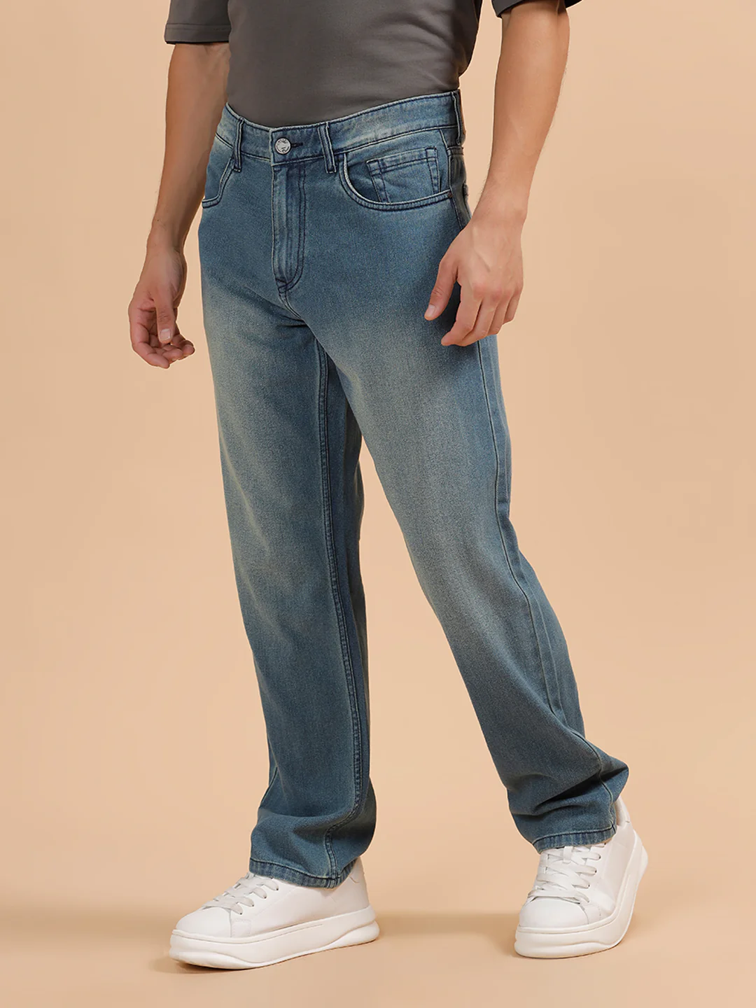 Heavy Fade Anti Fit Jeans | Light Blue - Image 4